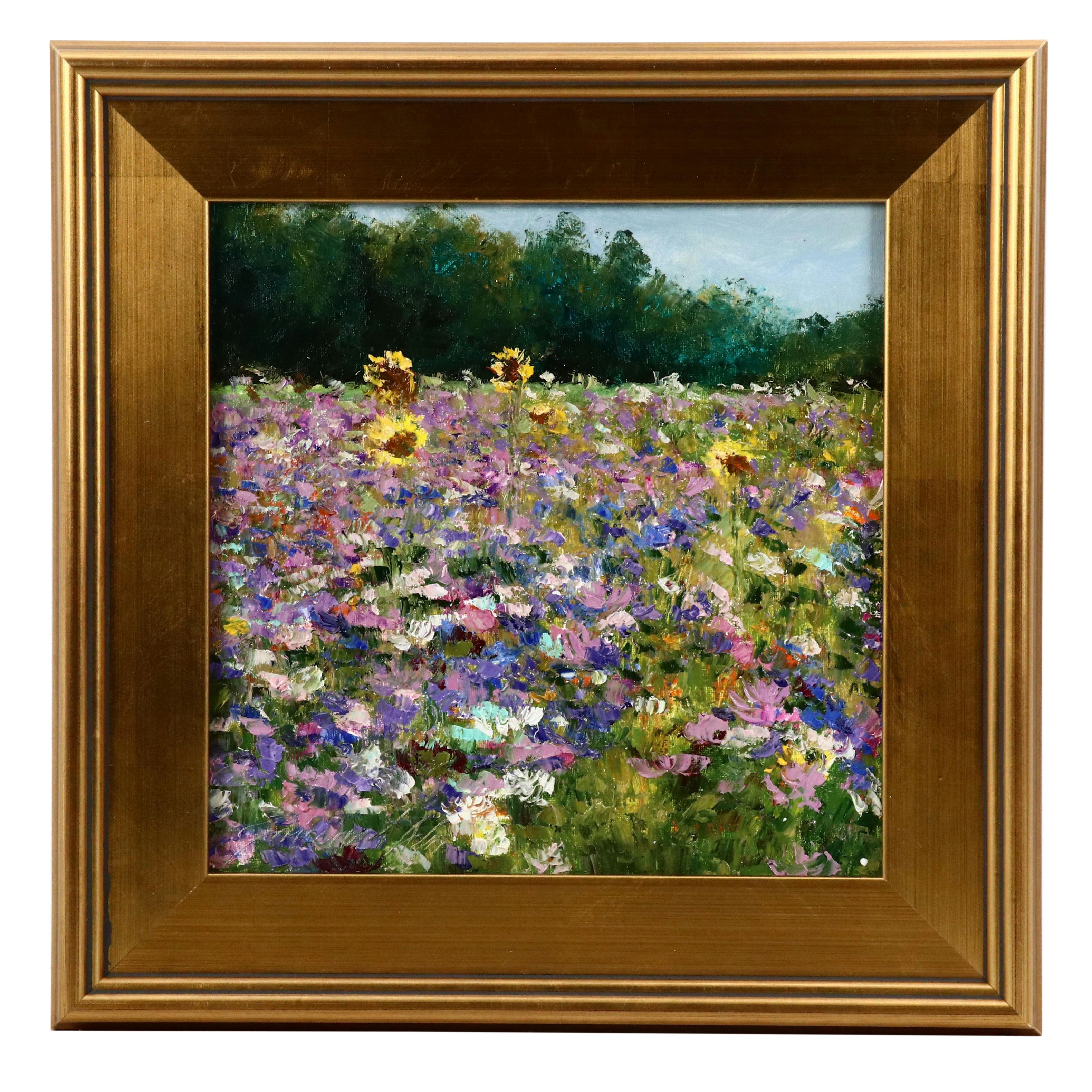 Garncarek Aleksander Floral Landscape Oil Painting, 2025