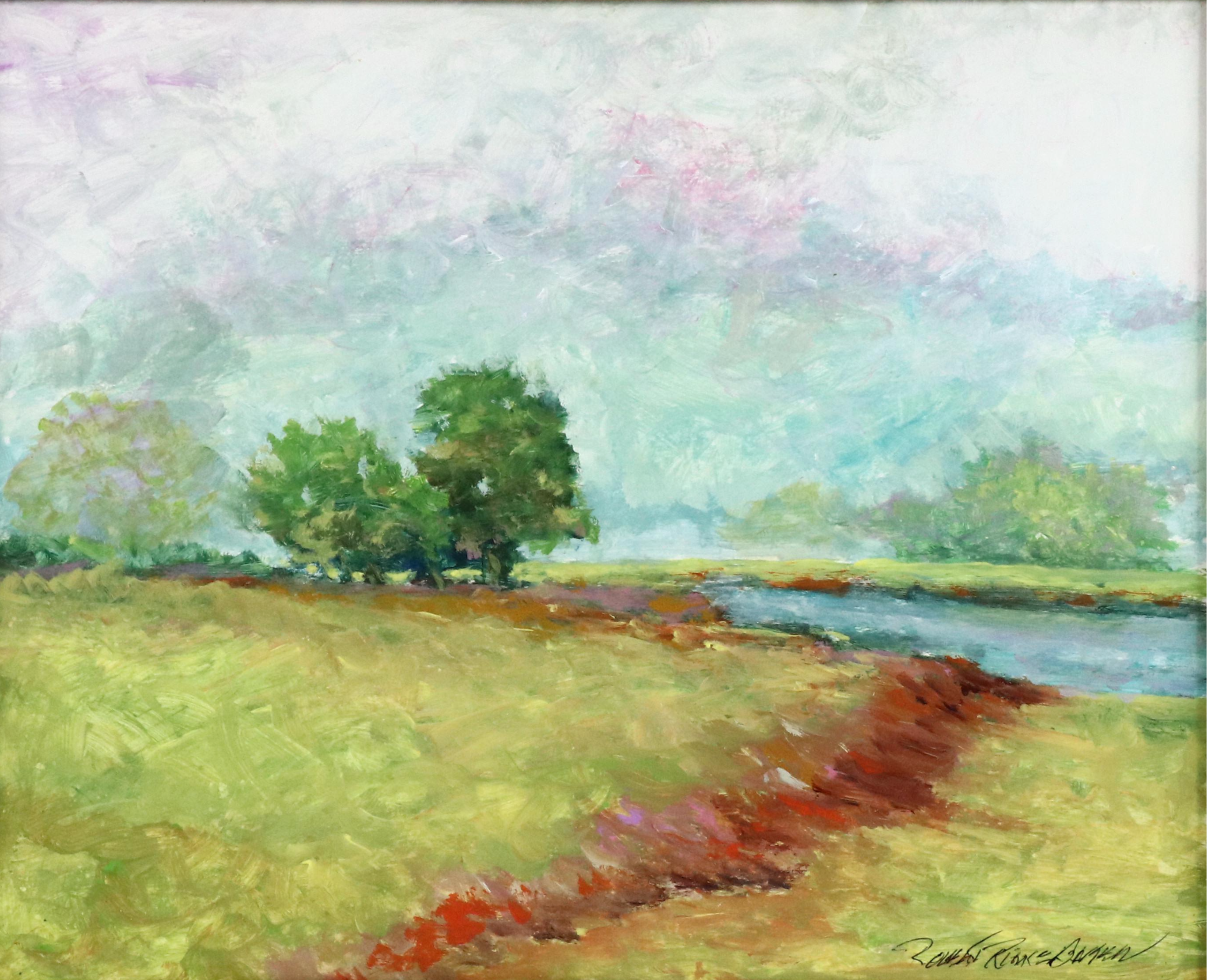 Robert Riddle Baker Landscape Acrylic Painting "Bright Day," 2024