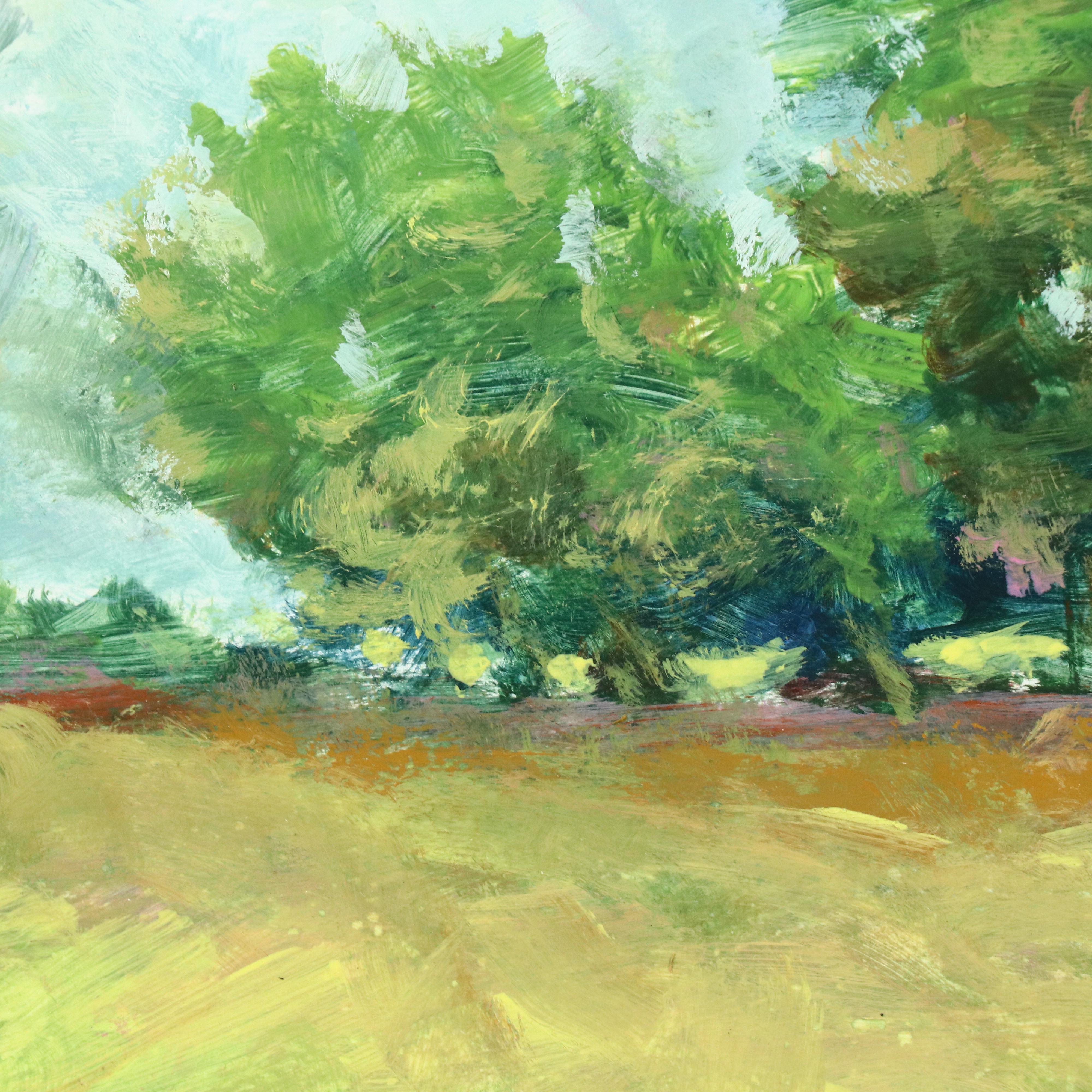 Robert Riddle Baker Landscape Acrylic Painting "Bright Day," 2024