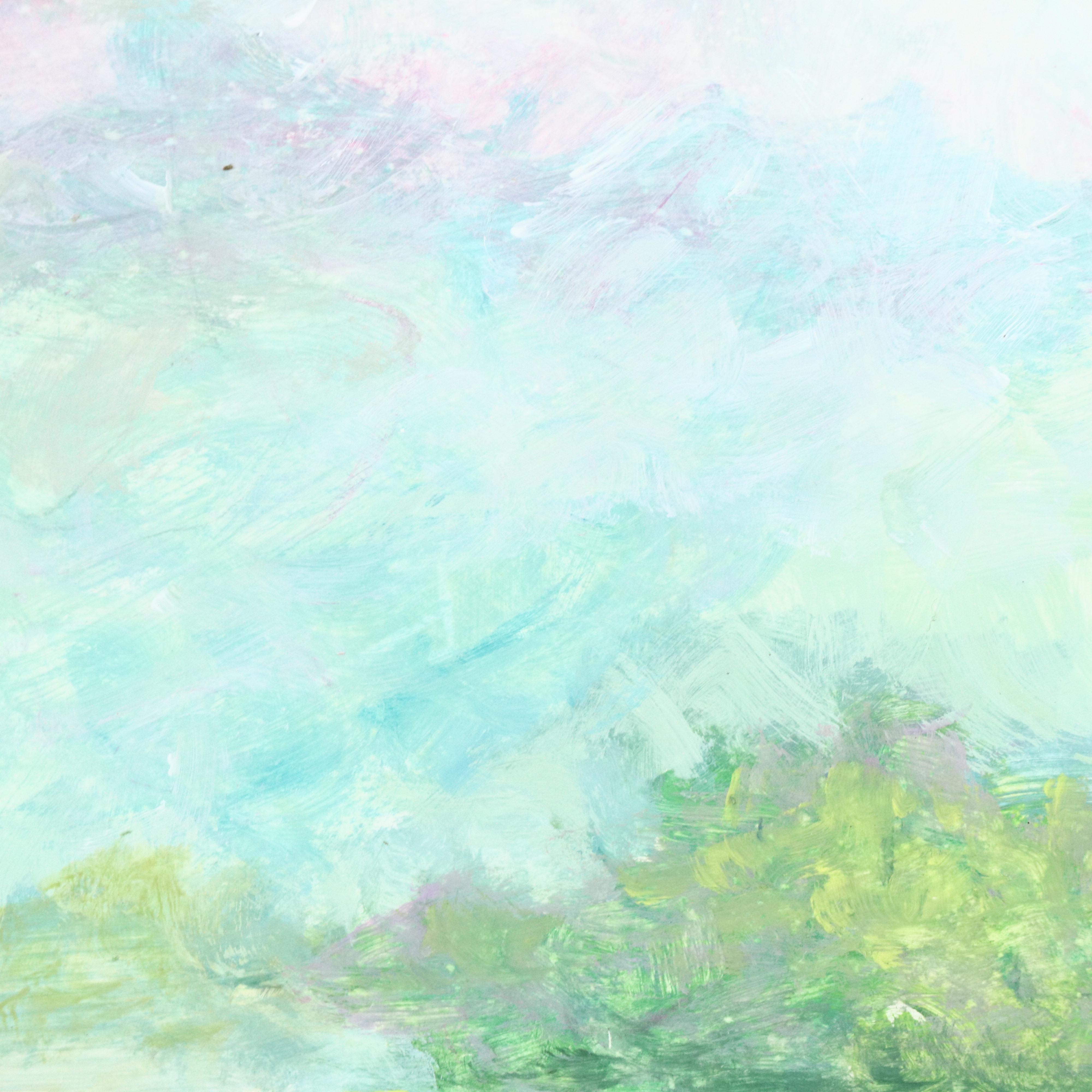 Robert Riddle Baker Landscape Acrylic Painting "Bright Day," 2024