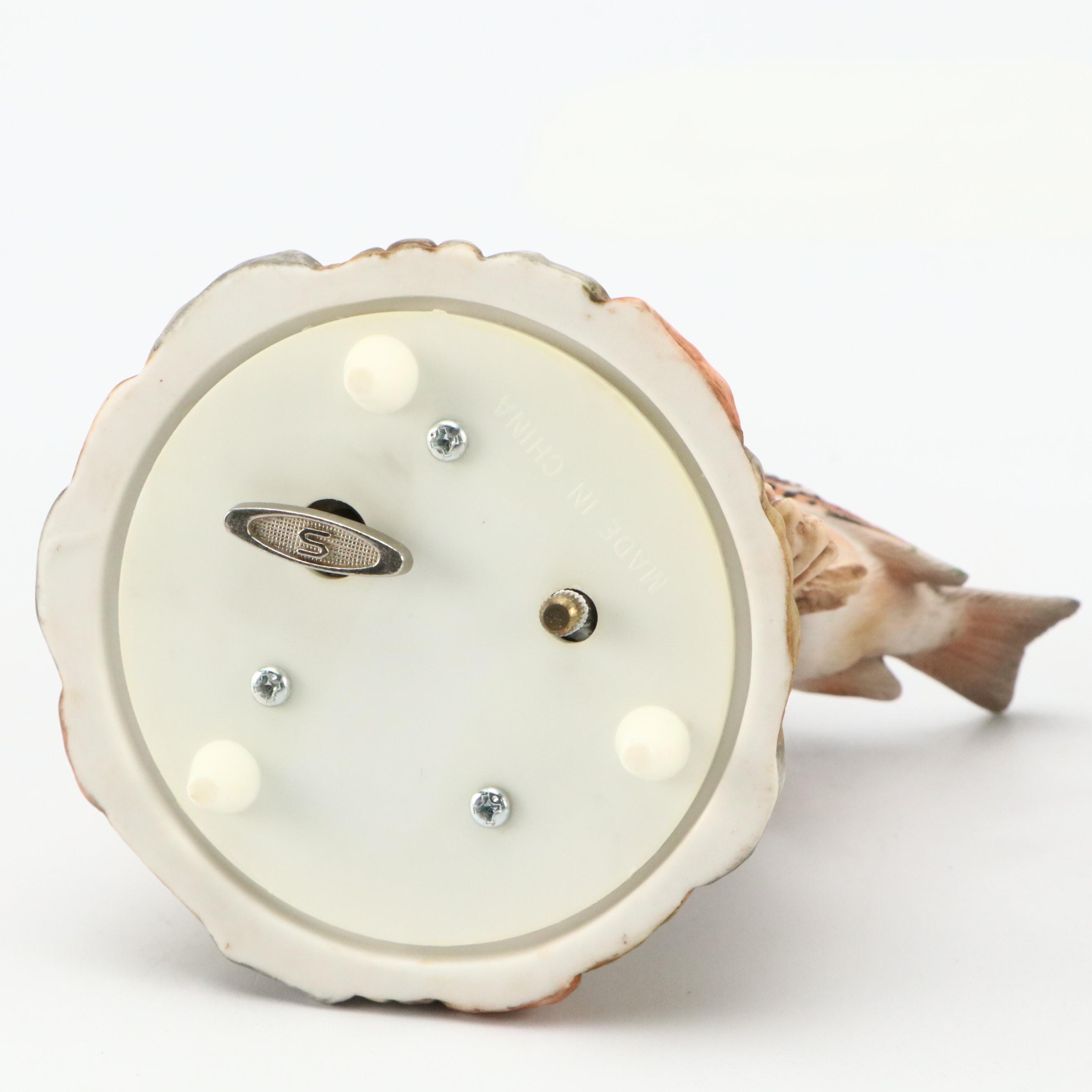 Edwin M. Knowles "The Robin" Collector Plate with Bird Figurines and Music Boxes