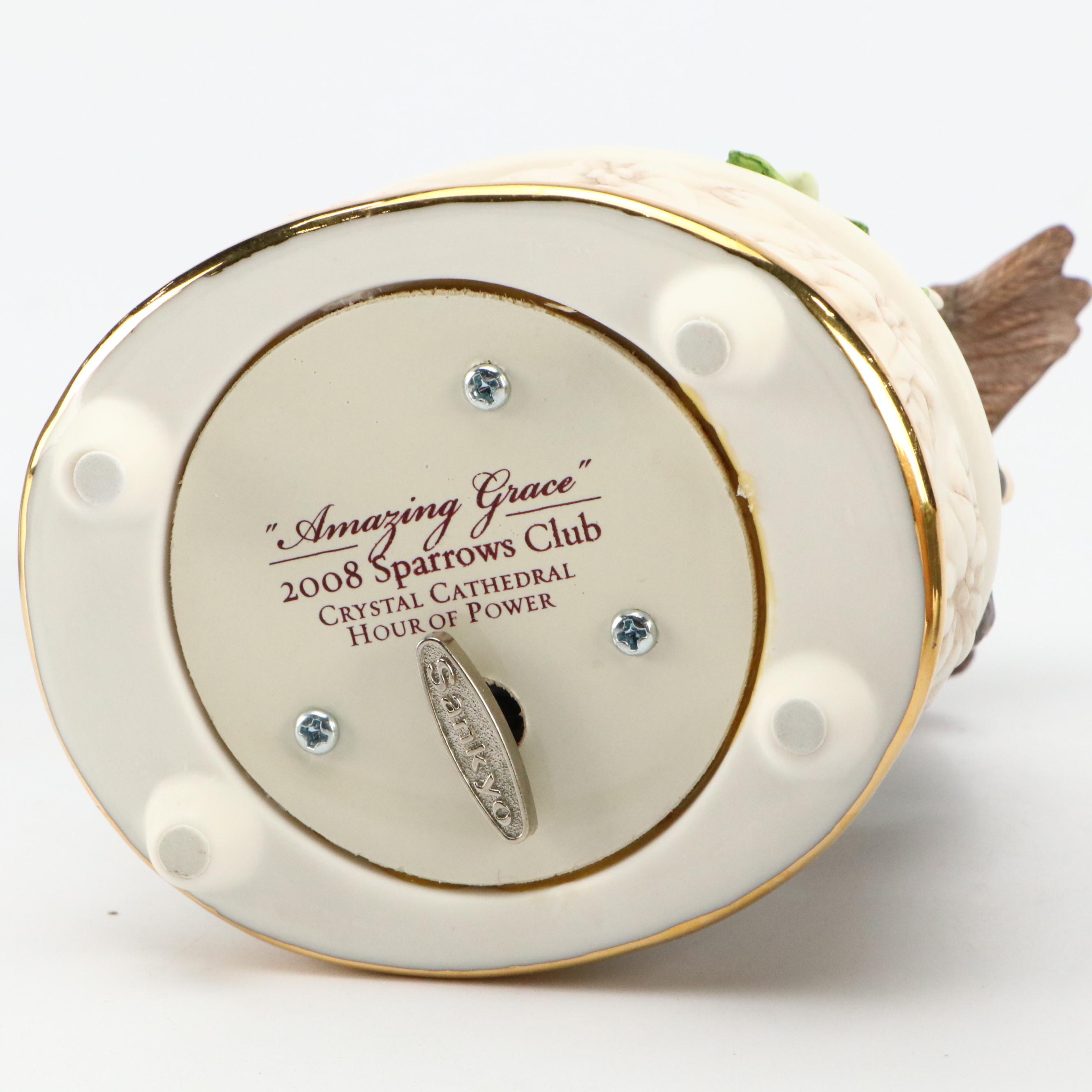 Edwin M. Knowles "The Robin" Collector Plate with Bird Figurines and Music Boxes