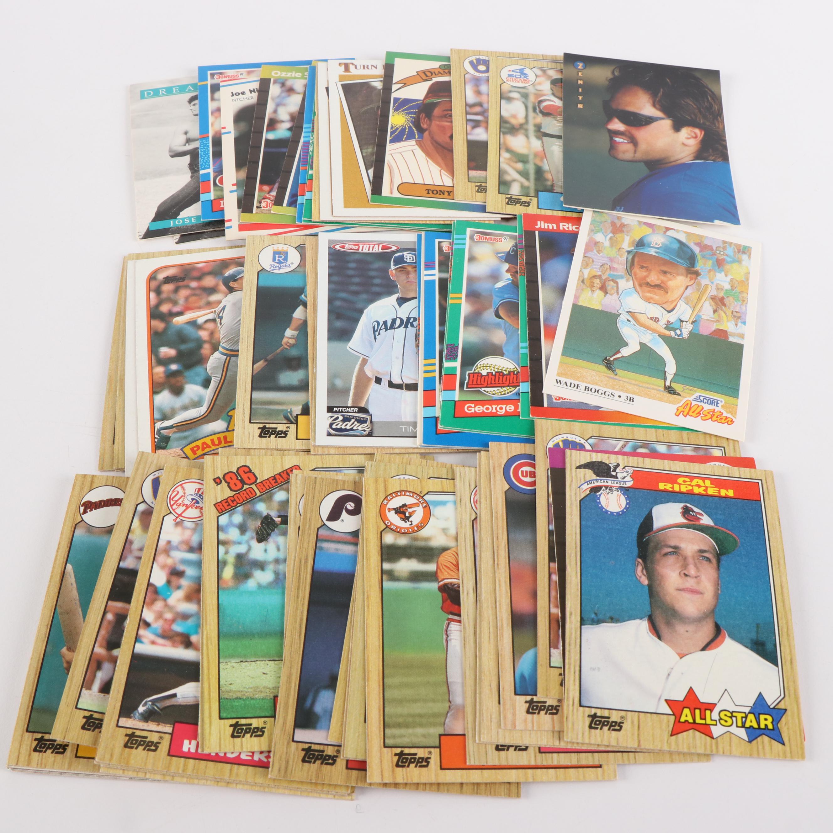 Collection of Baseball and Football Cards, 1970s to 2000s