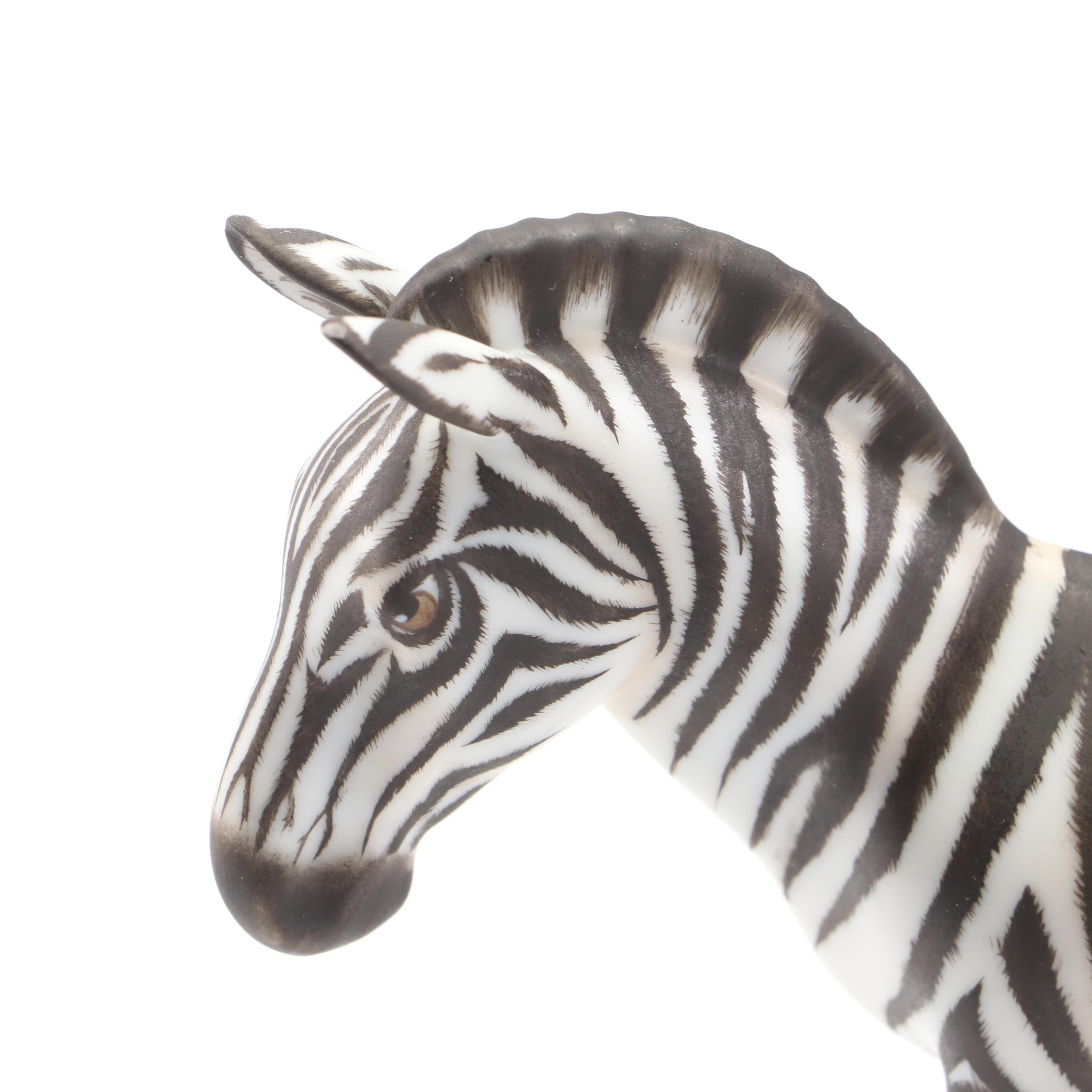 Herend Natural "Zebra" Porcelain Figurine