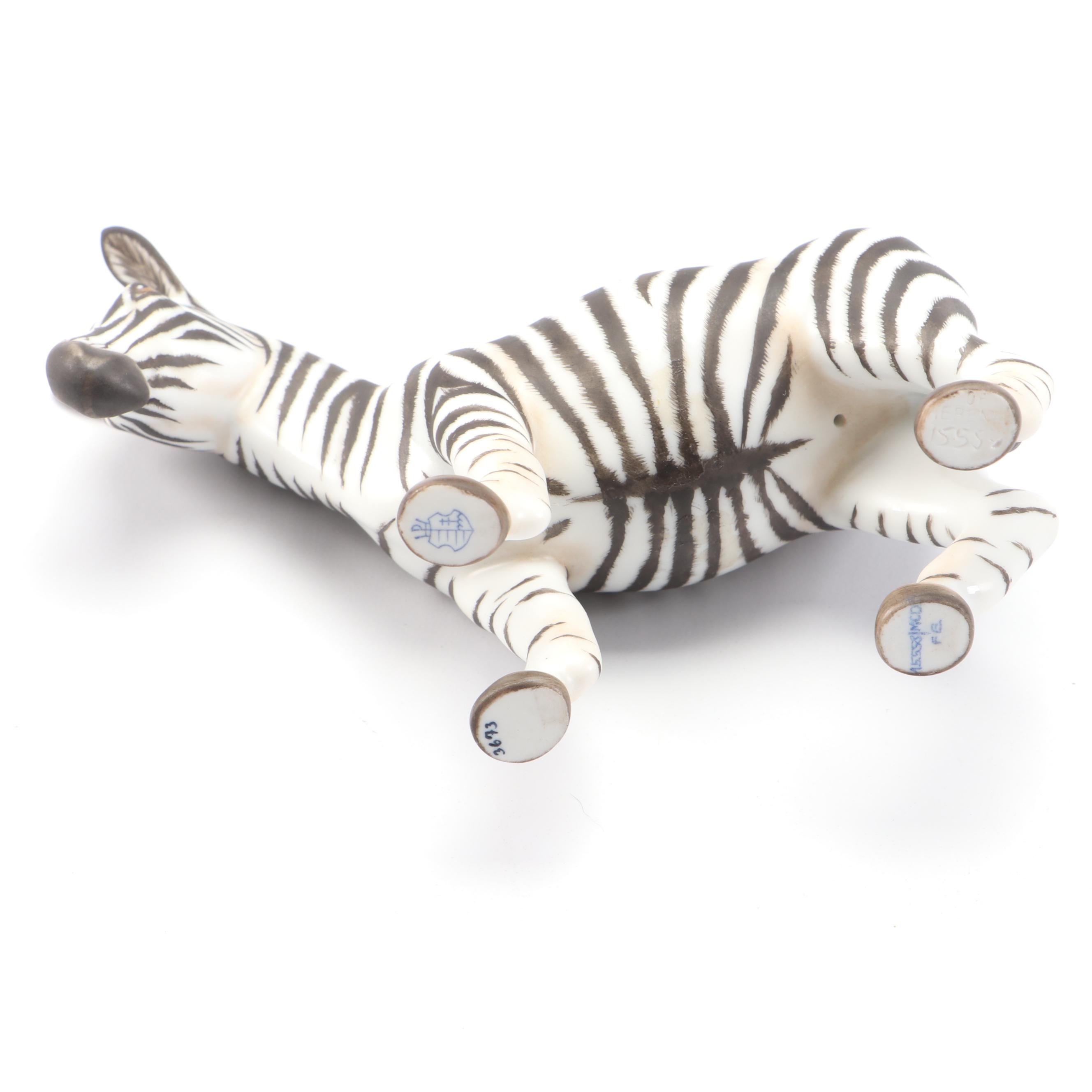Herend Natural "Zebra" Porcelain Figurine