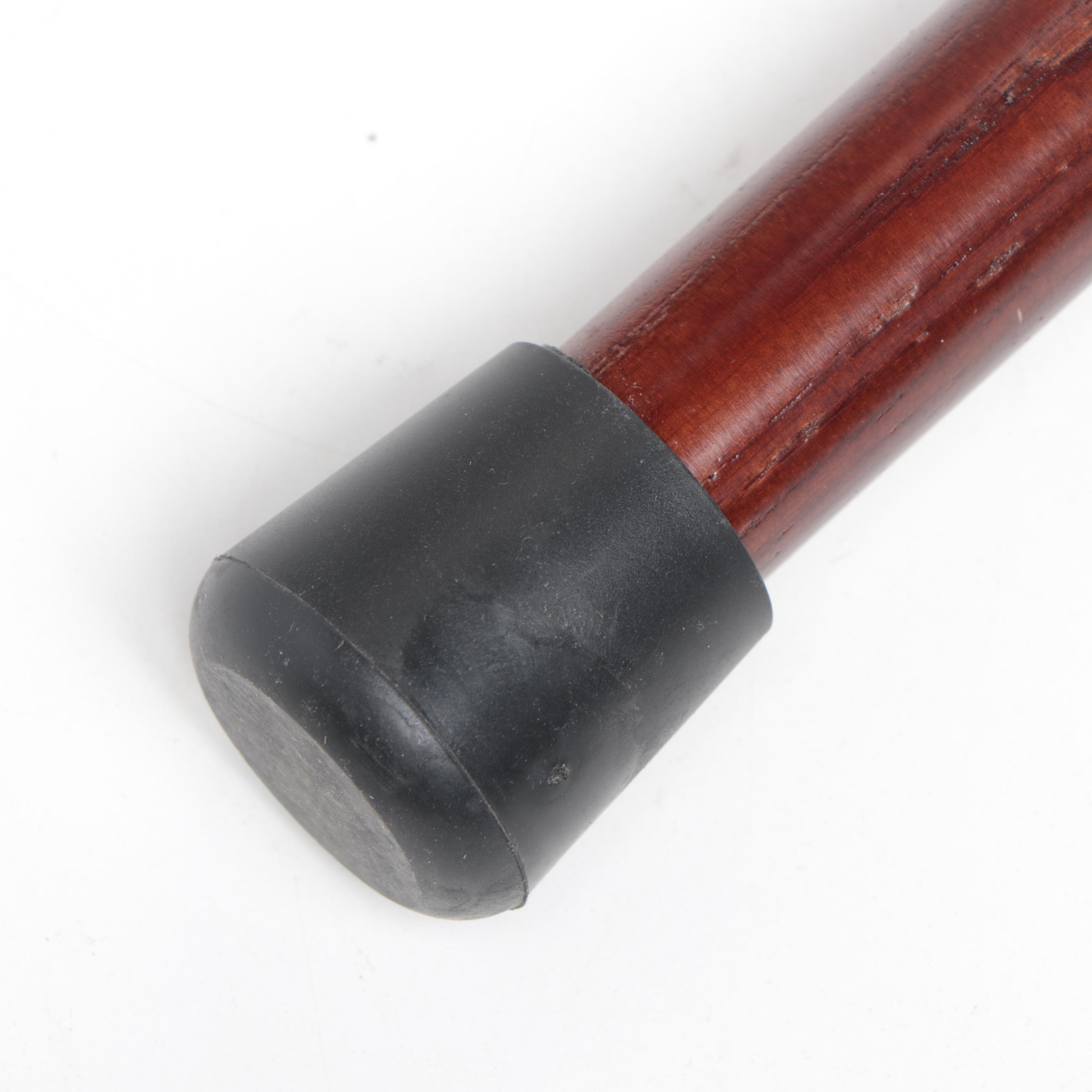 Resting Fox Carved Wood Derby Cane