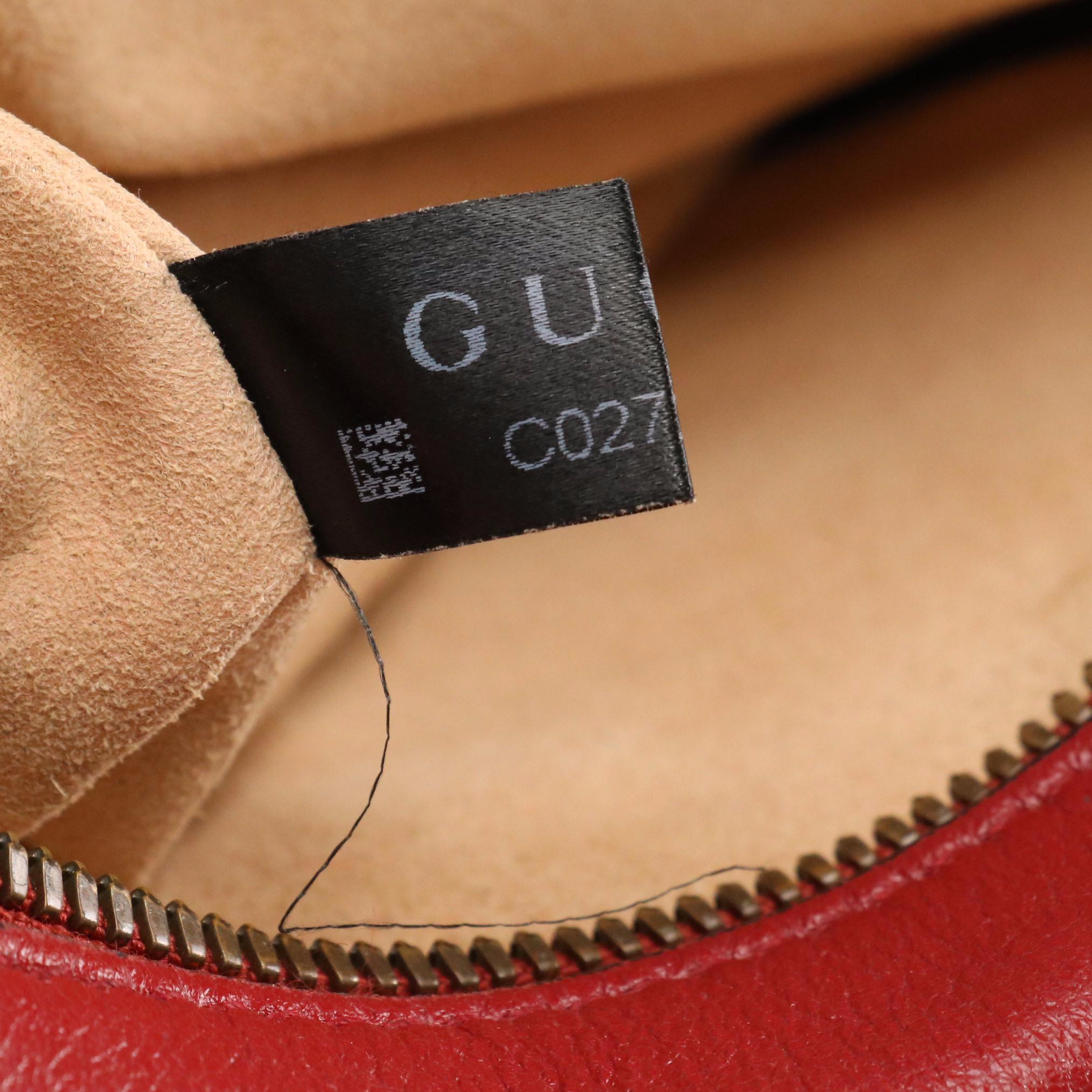 Gucci GG Marmont Mini Round Shoulder Bag in Matelassé Calfskin Leather