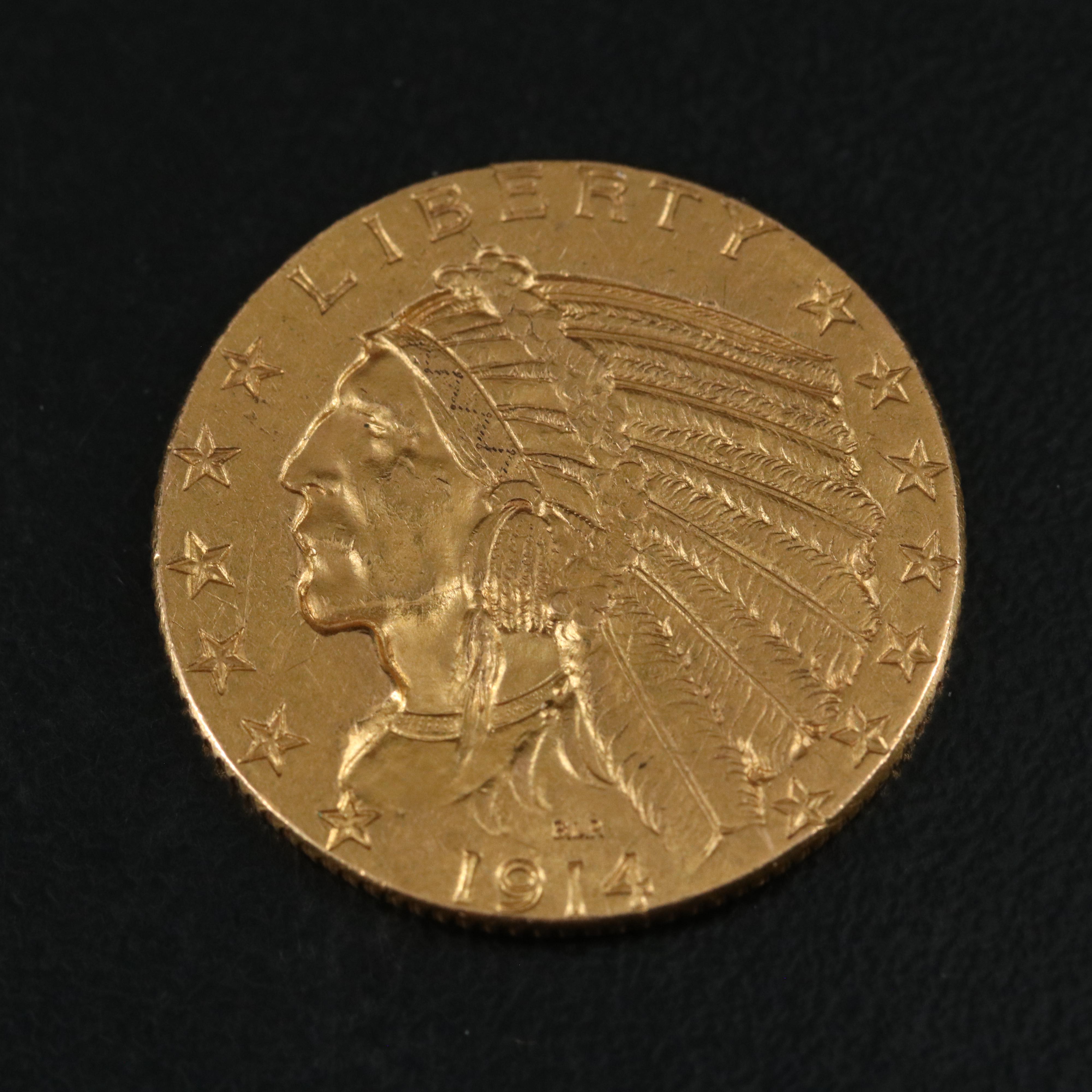 1914 Indian Head $5 Gold Coin