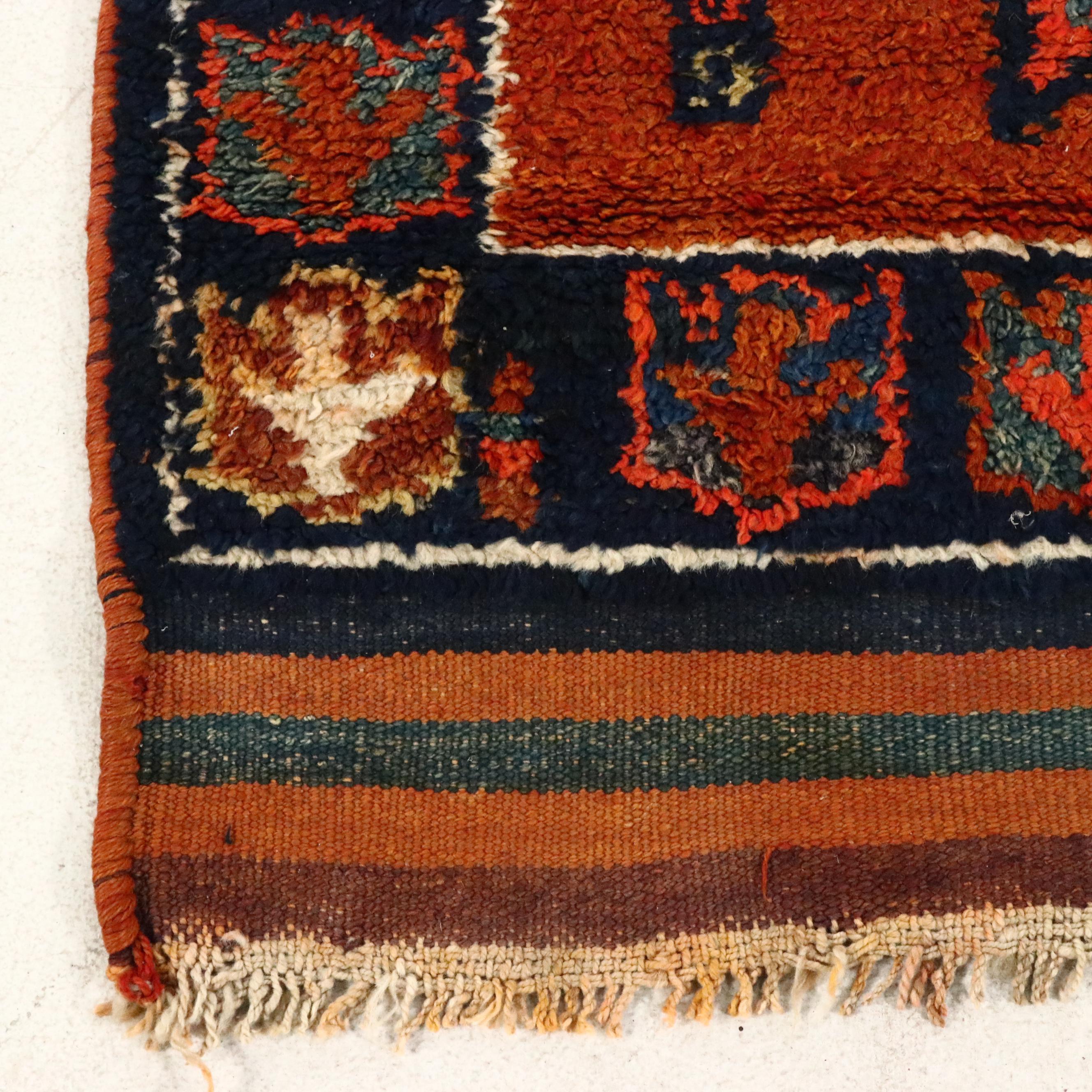 3'8 x 10'11 Hand-Knotted Caucasian Dagestan Long Rug