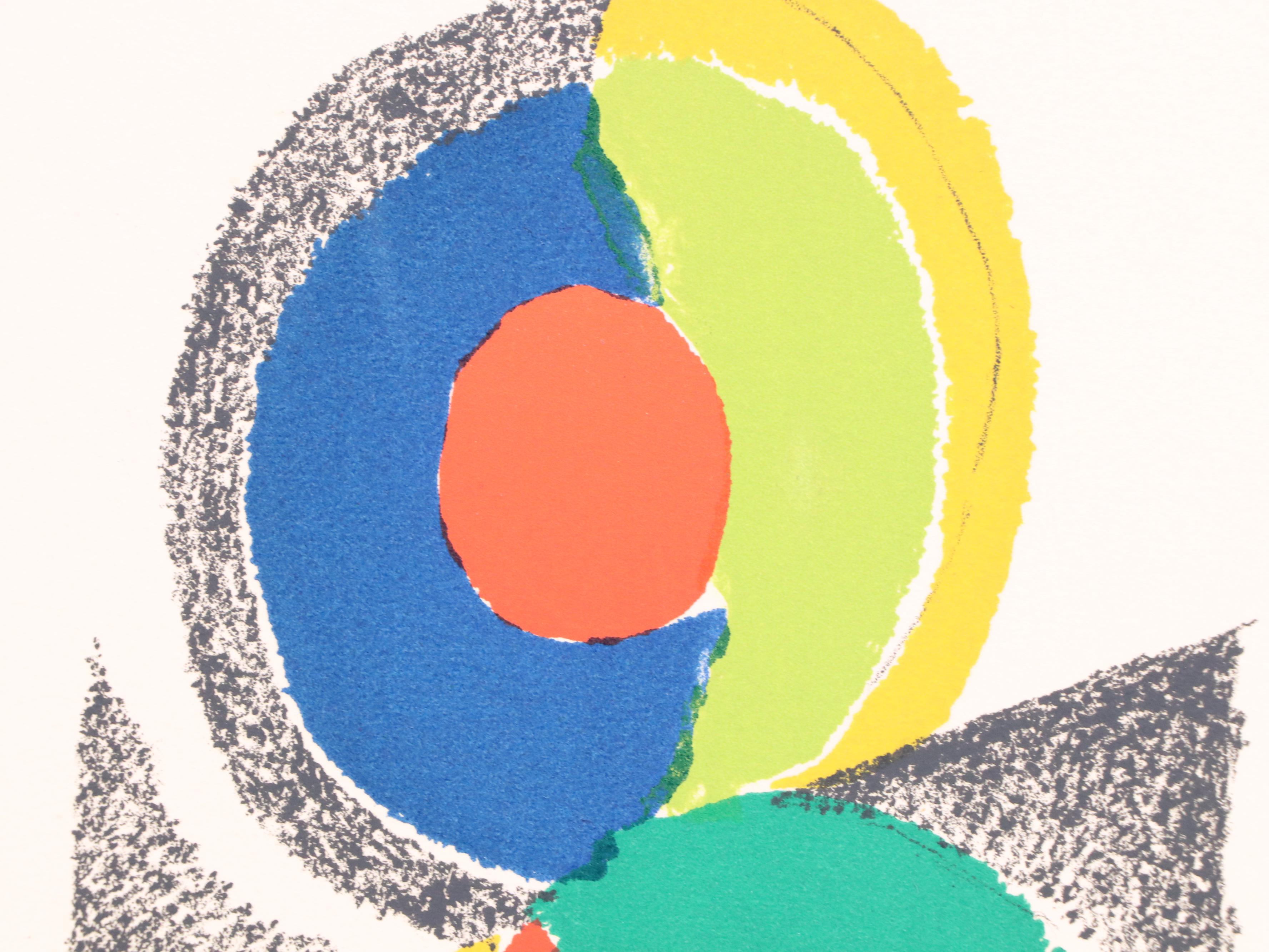 Sonia Delaunay Color Lithograph "Rythmes et Couleurs VI," 1971