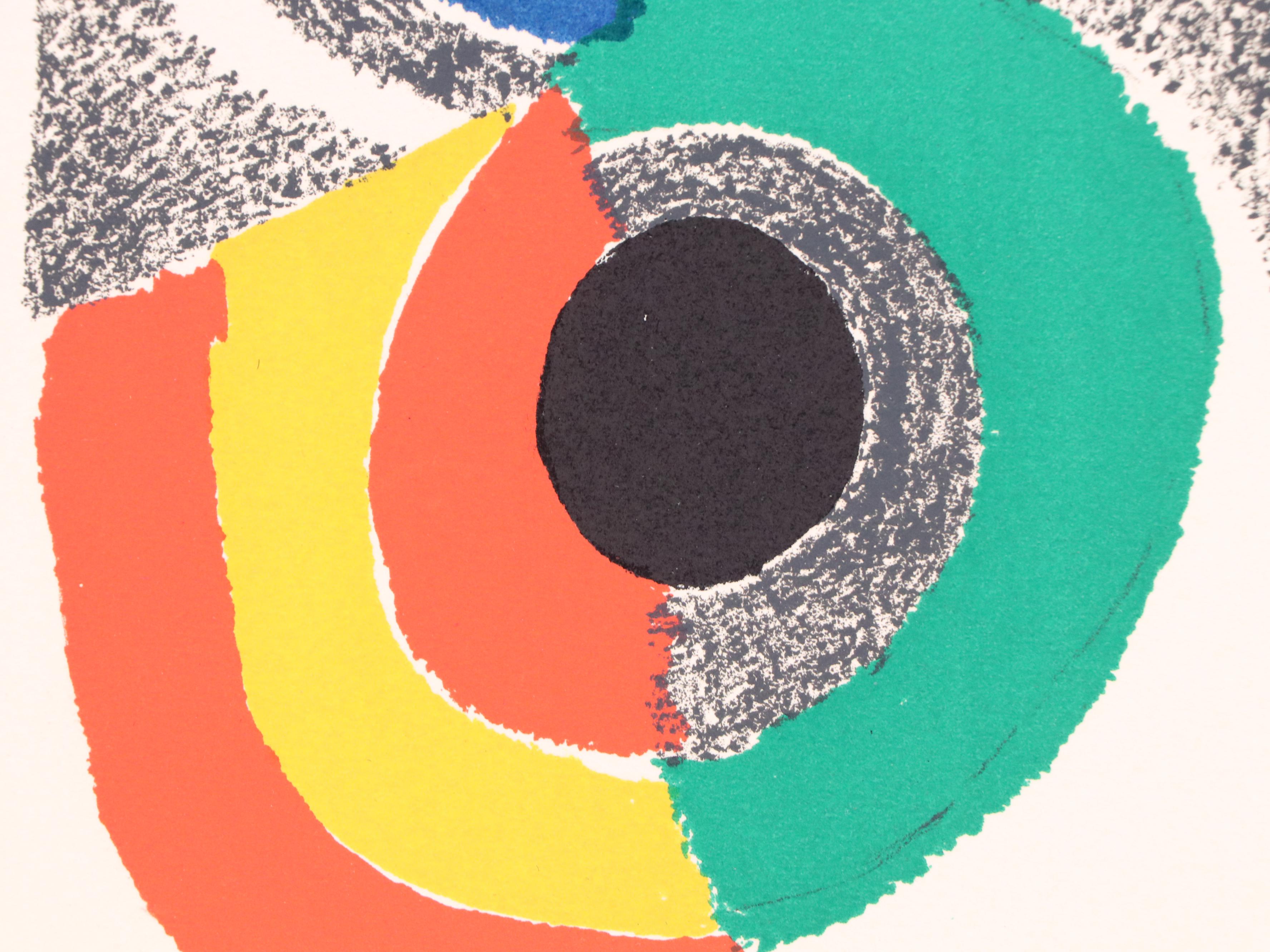 Sonia Delaunay Color Lithograph "Rythmes et Couleurs VI," 1971
