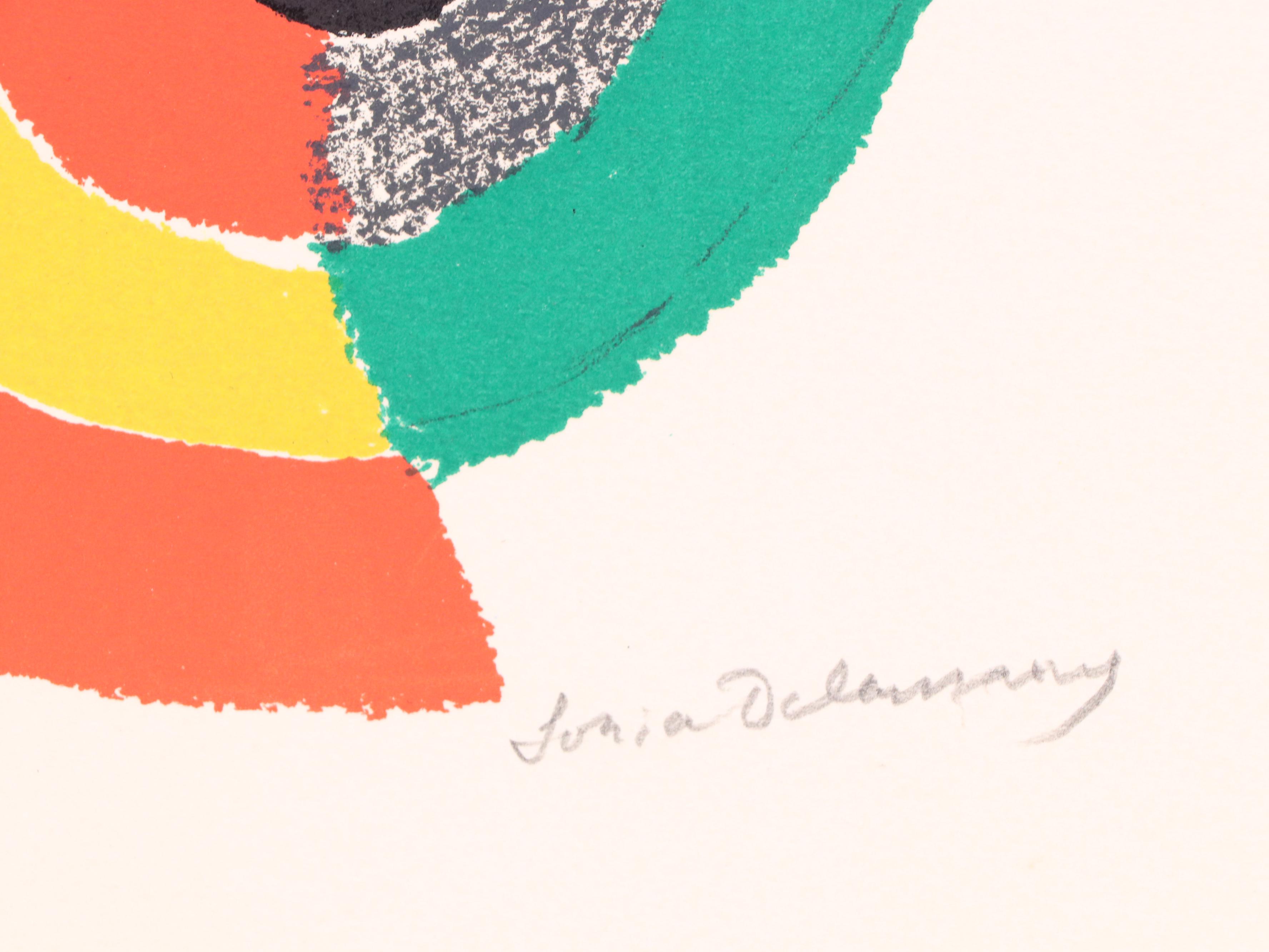 Sonia Delaunay Color Lithograph "Rythmes et Couleurs VI," 1971