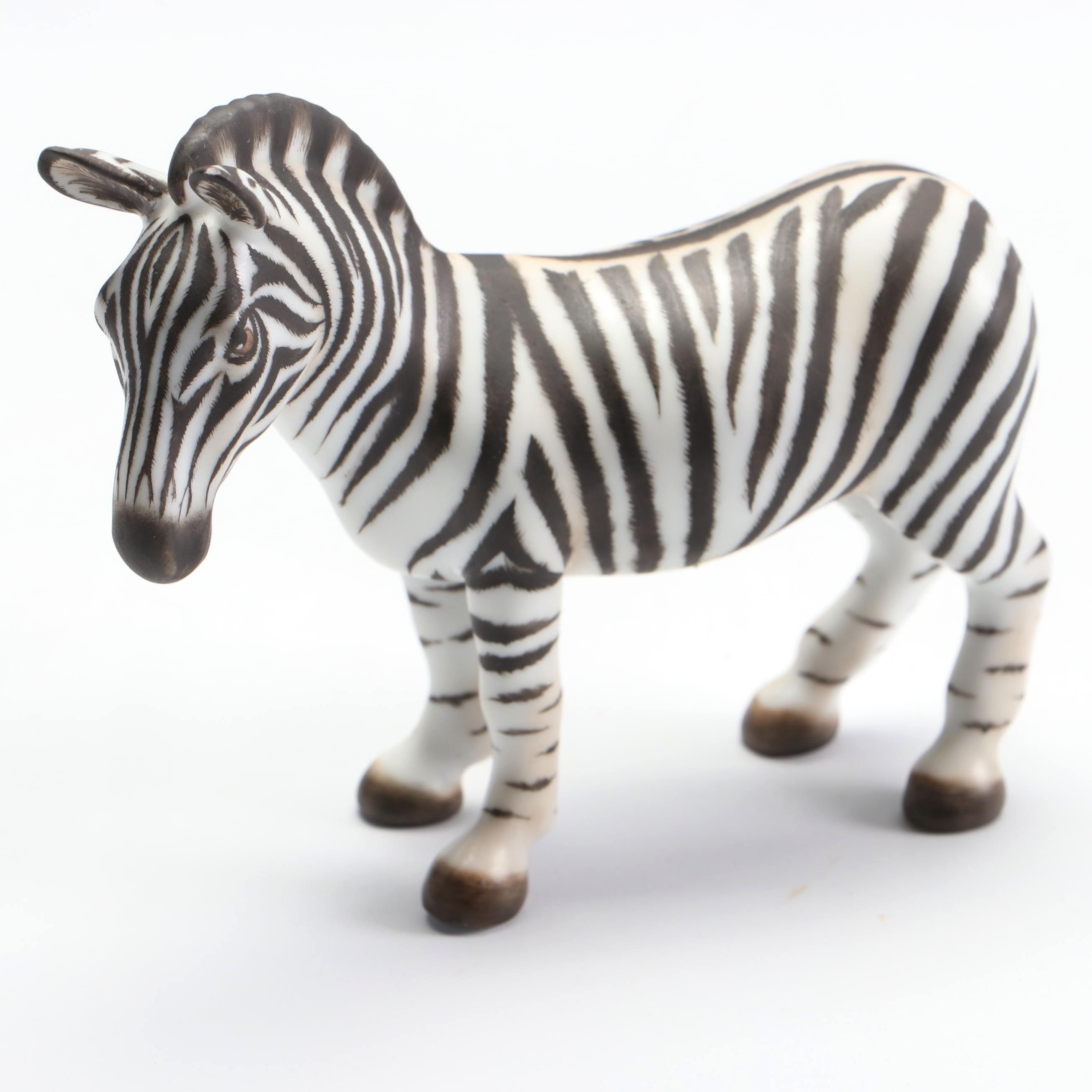 Herend Natural "Zebra" Porcelain Figurine