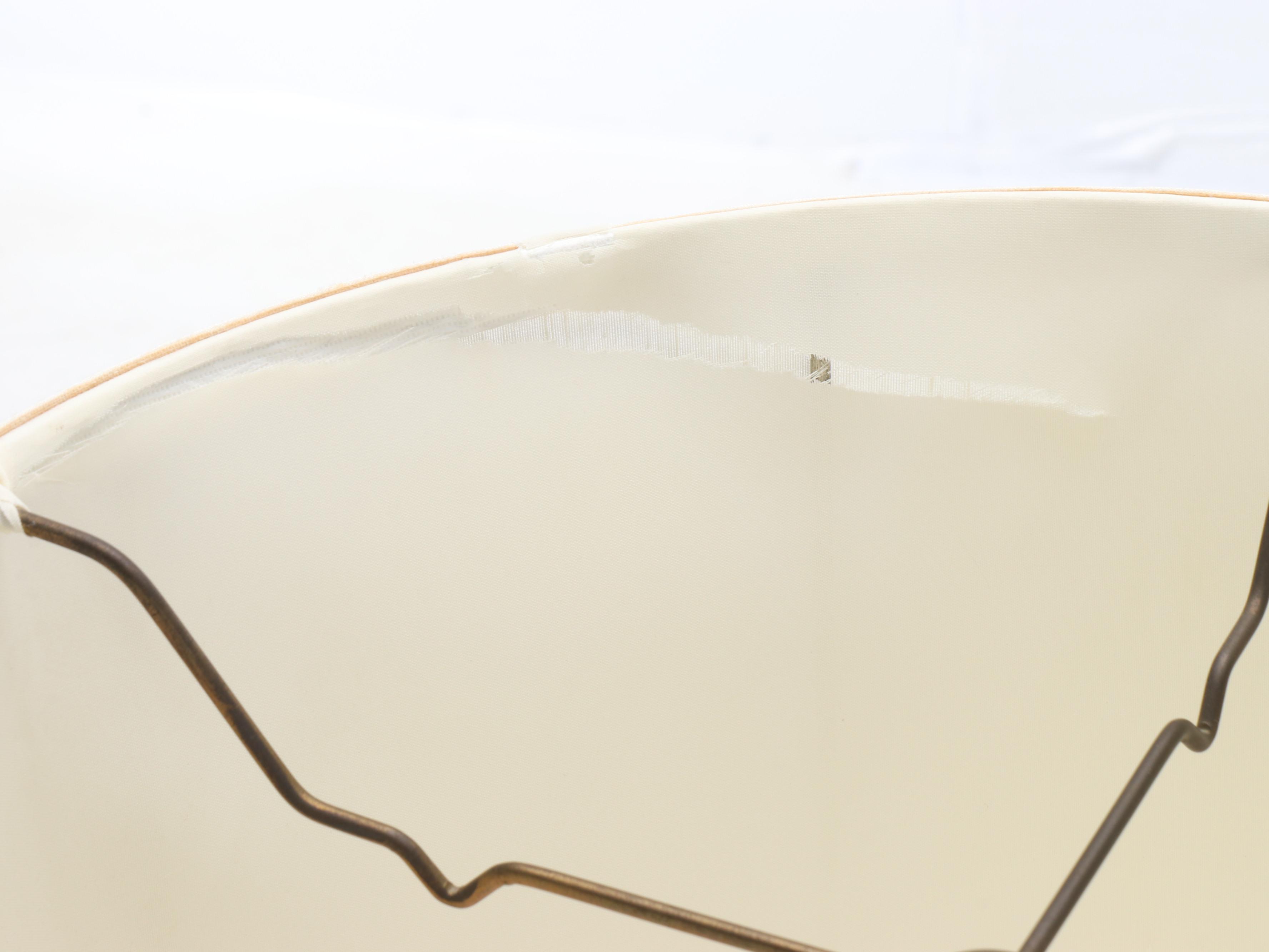 Pair of Stiffel Brass Tall Urn Table Lamps with Silk Panel Drum Shades