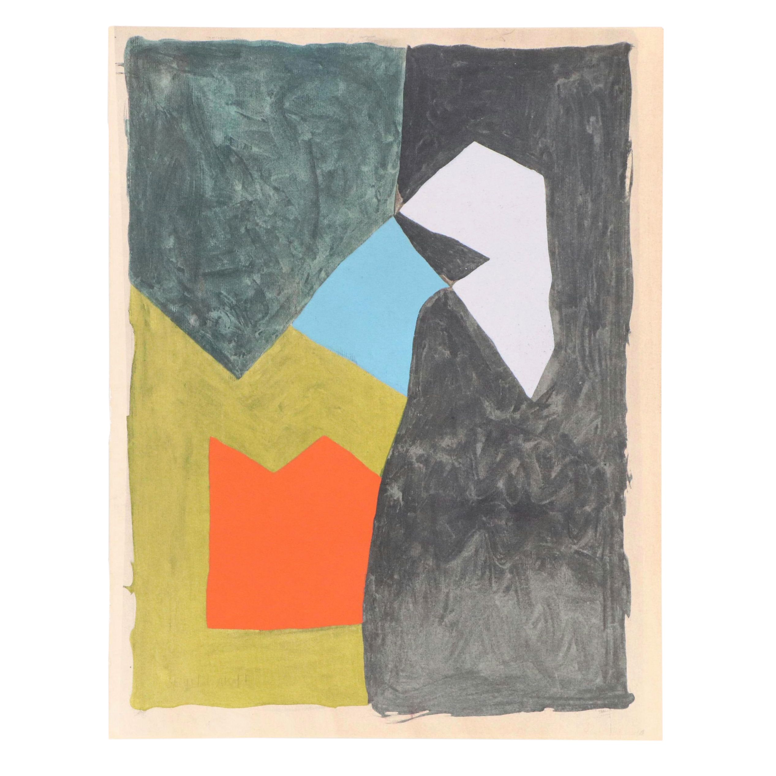 Serge Poliakoff Serigraph for "XX siècle," 1966