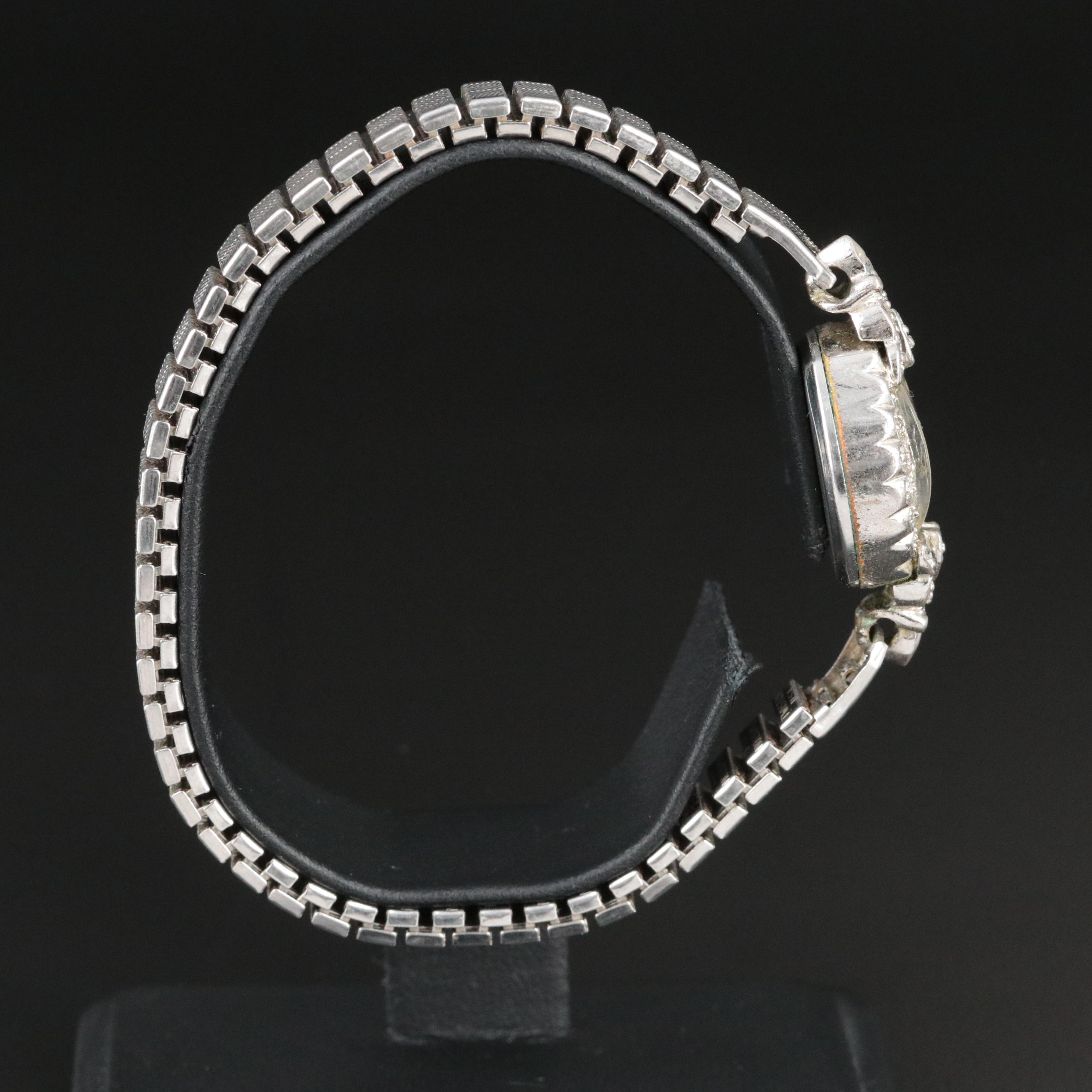 Waltham Diamond Case Swiss Stem Wind Watch