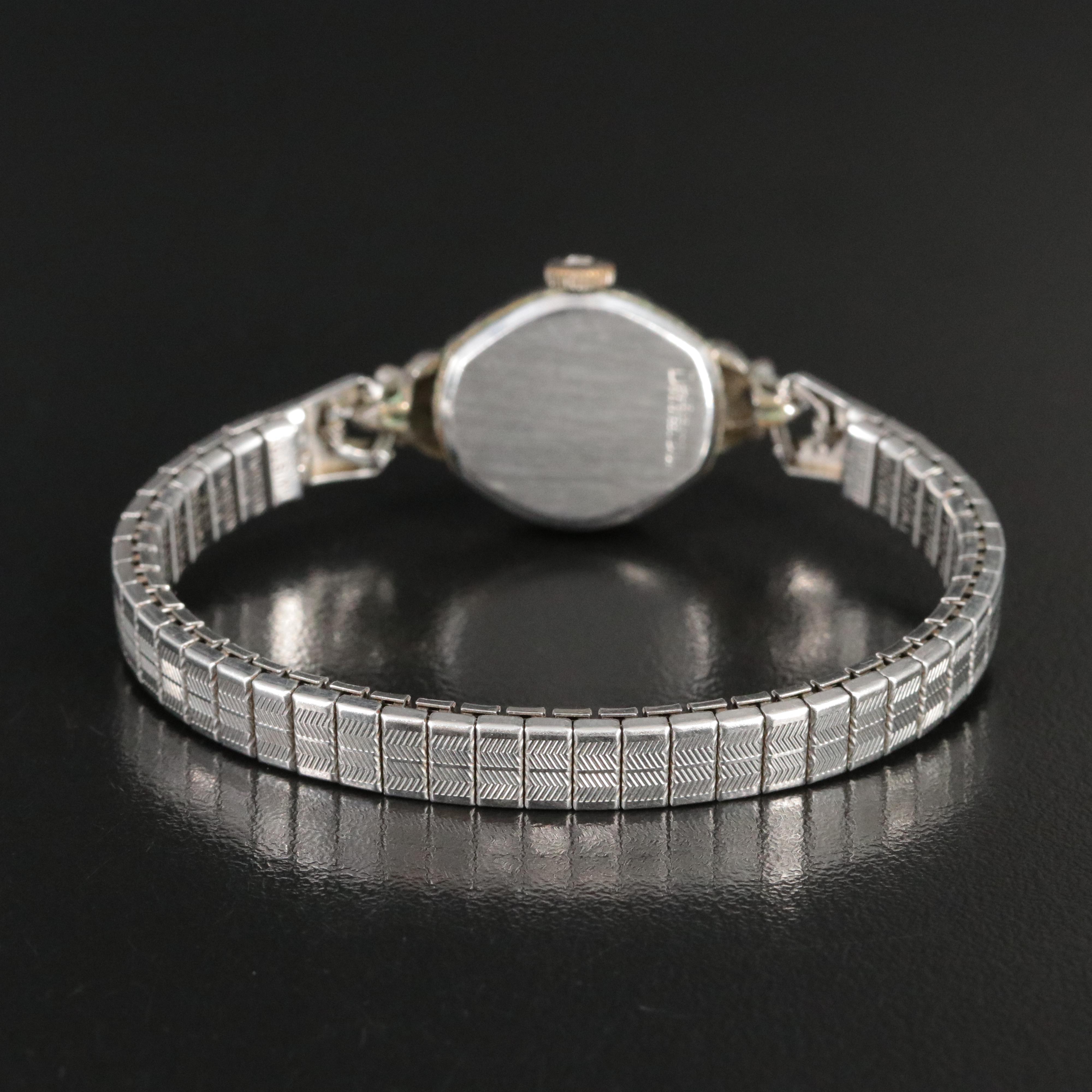 Waltham Diamond Case Swiss Stem Wind Watch