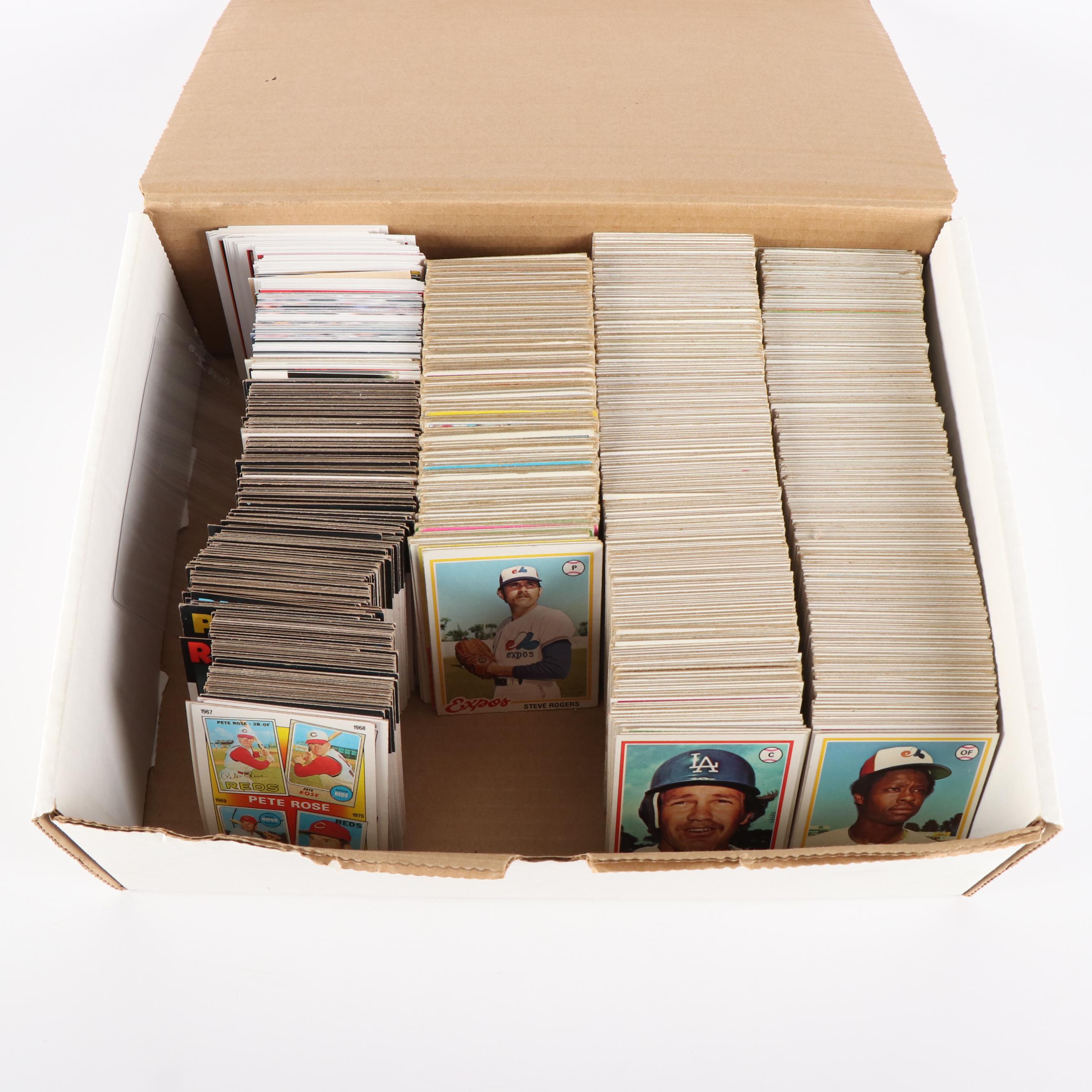 Box of 1978 and 1986 Topps Baseball Cards and More