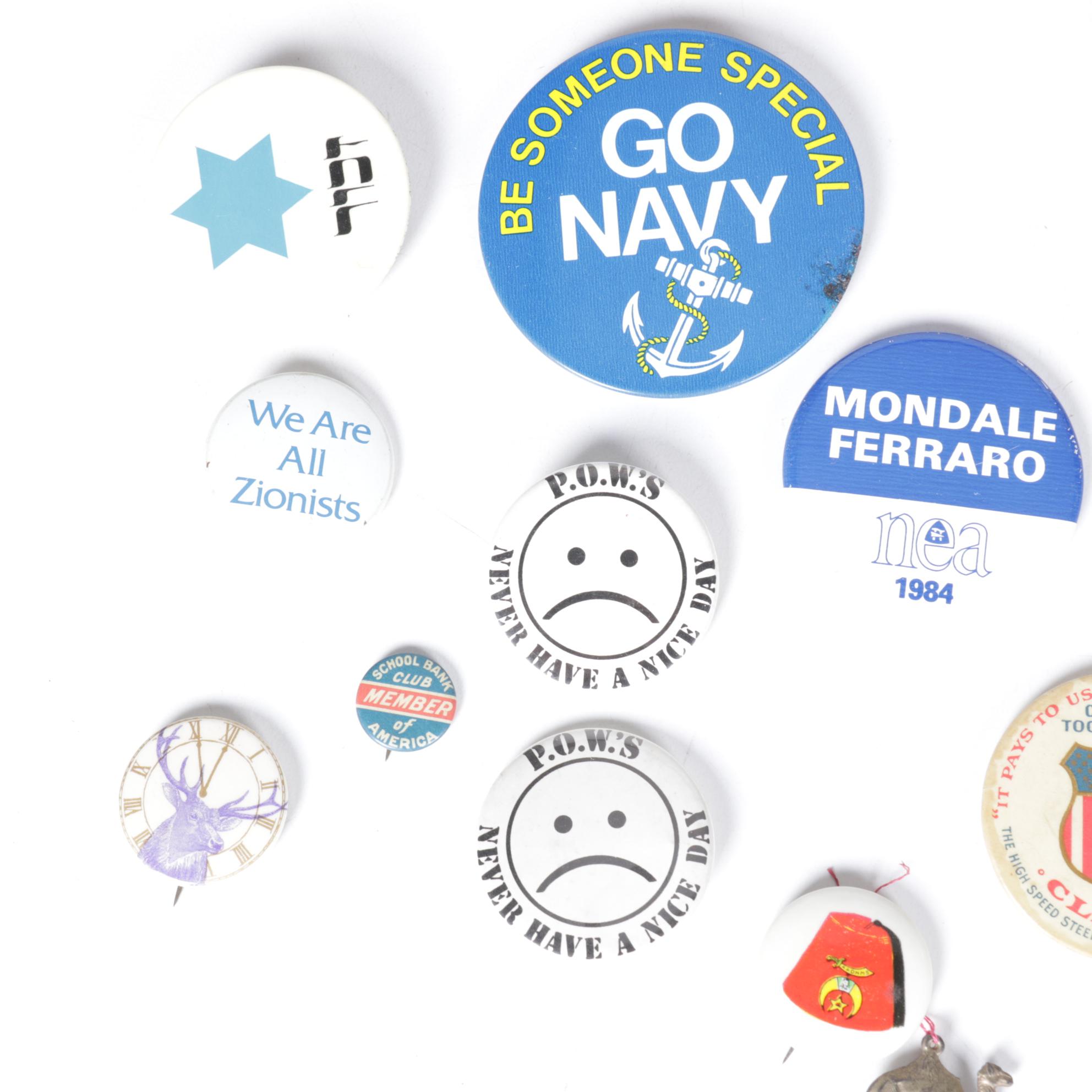 Time, LIFE, Newsweek & More Magazines Mourning John F. Kennedy with Buttons, 60s