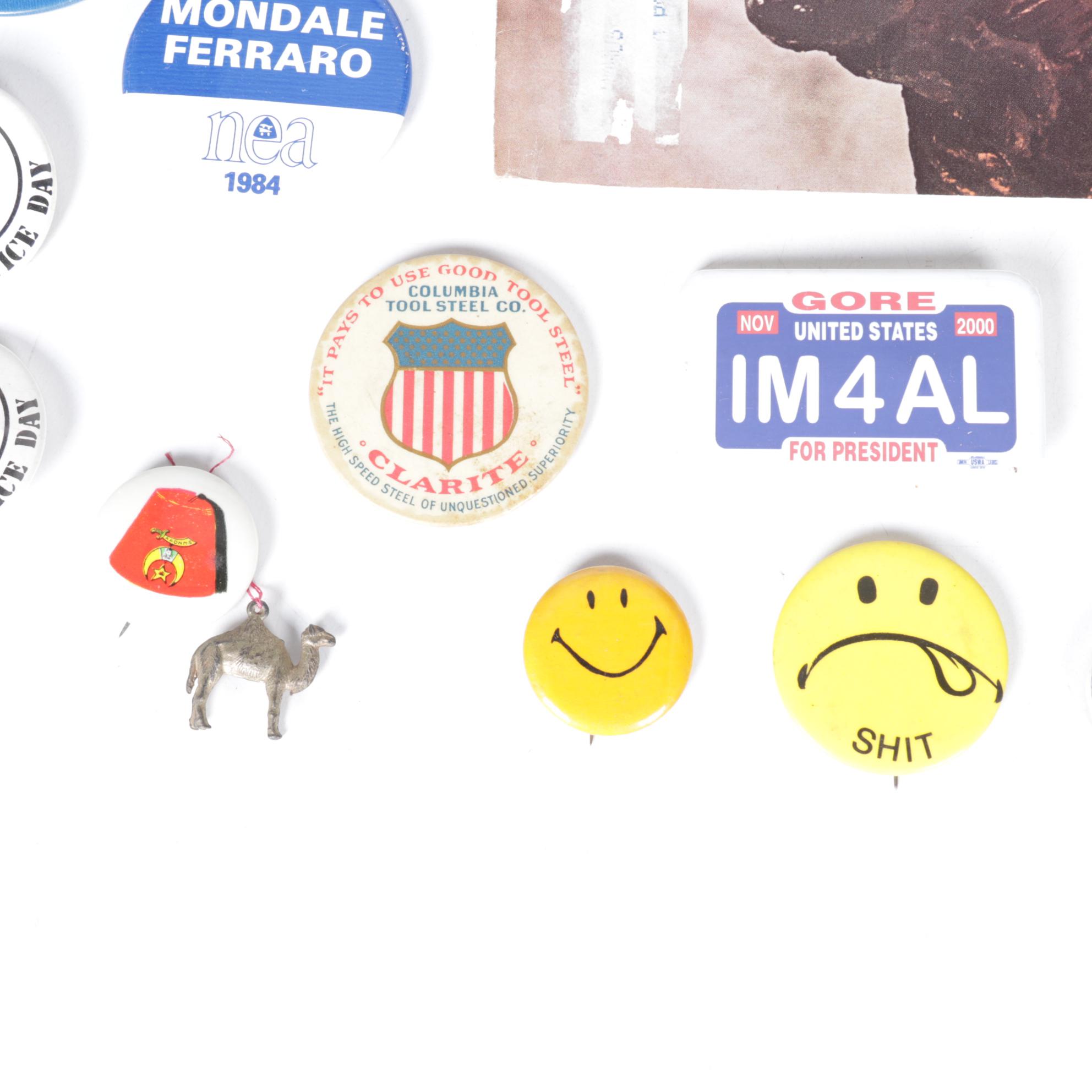 Time, LIFE, Newsweek & More Magazines Mourning John F. Kennedy with Buttons, 60s