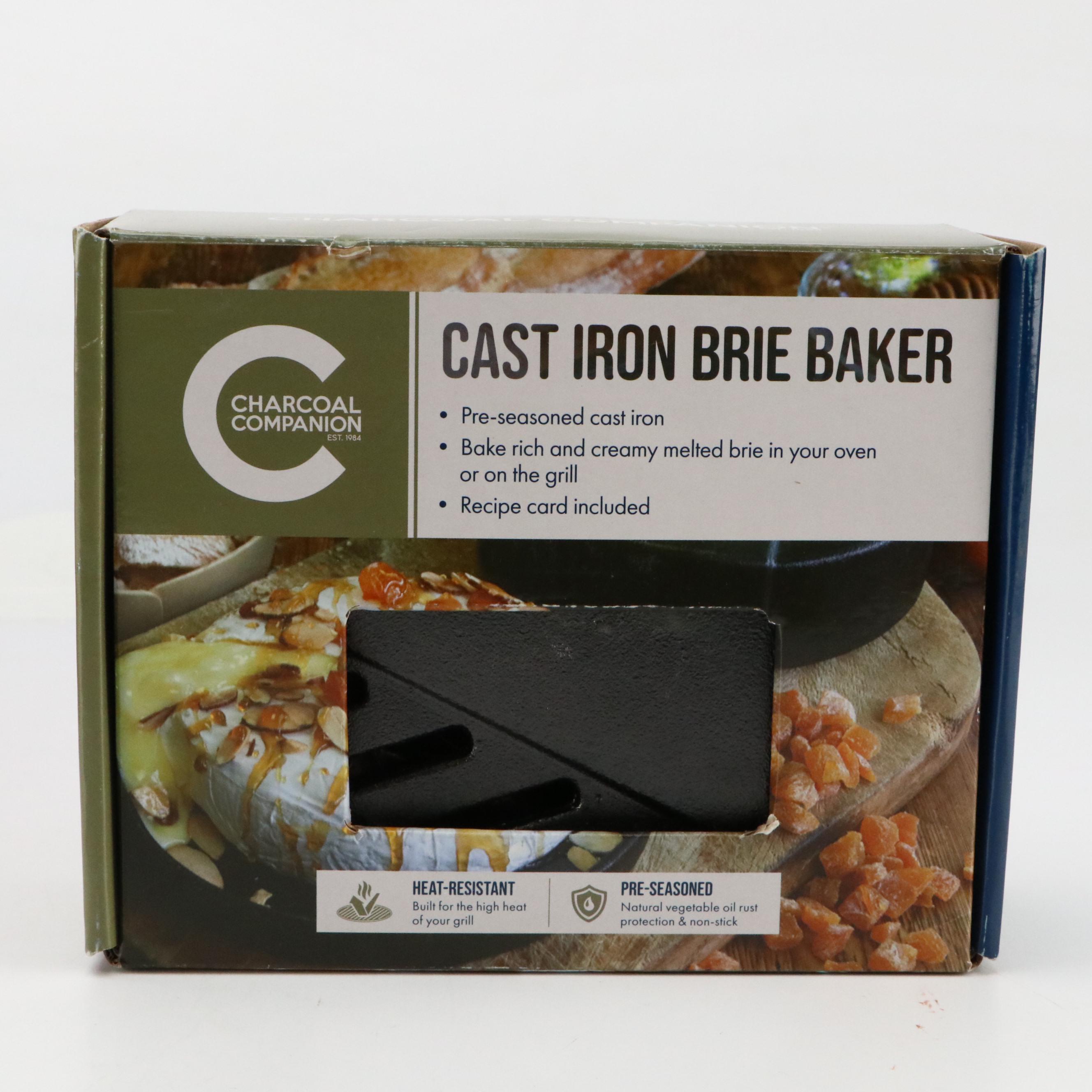 Charcoal Companion Cast Iron Brie Baker with Nugget Ice Maker and Kettle