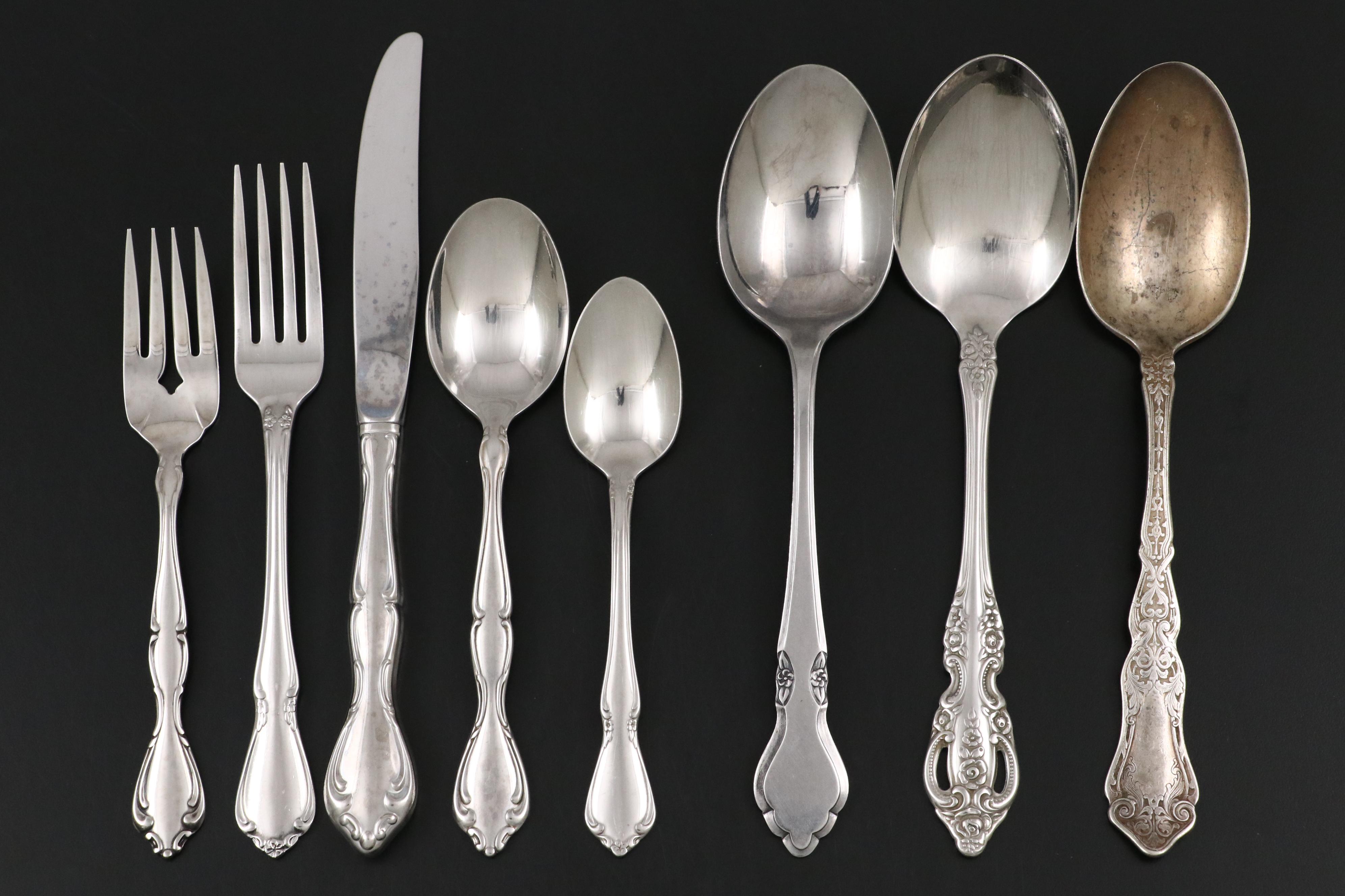 Oneida and Other Stainless Steel and Silver Plate Flatware