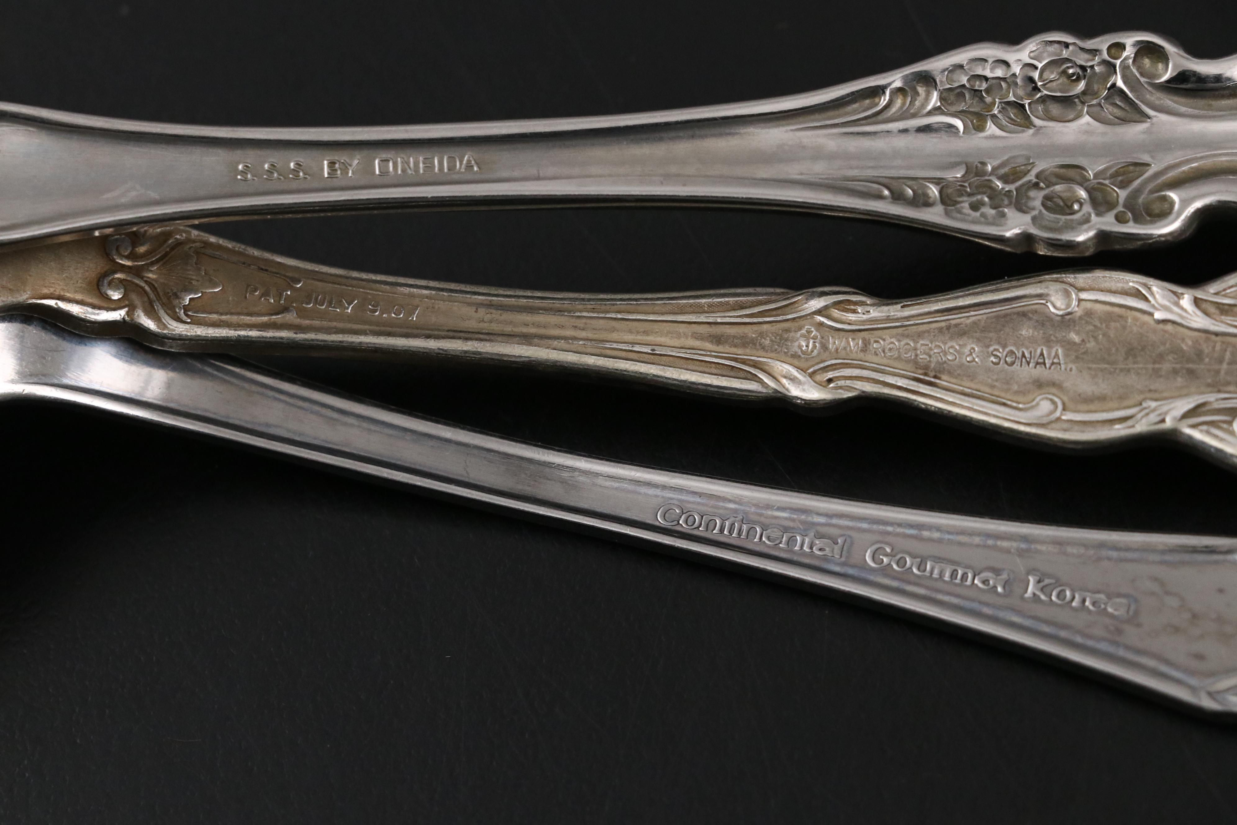 Oneida and Other Stainless Steel and Silver Plate Flatware