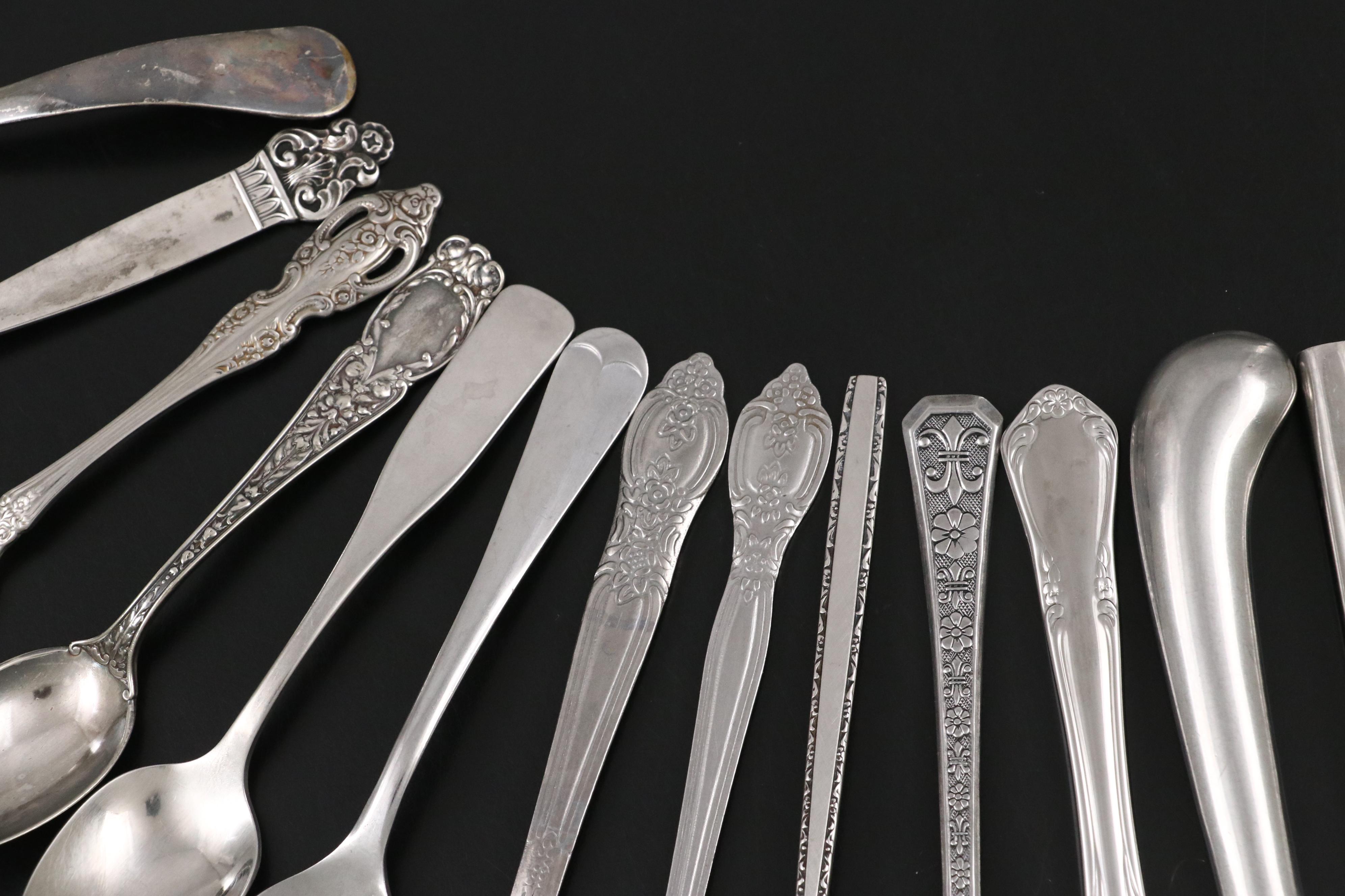 Oneida and Other Stainless Steel and Silver Plate Flatware