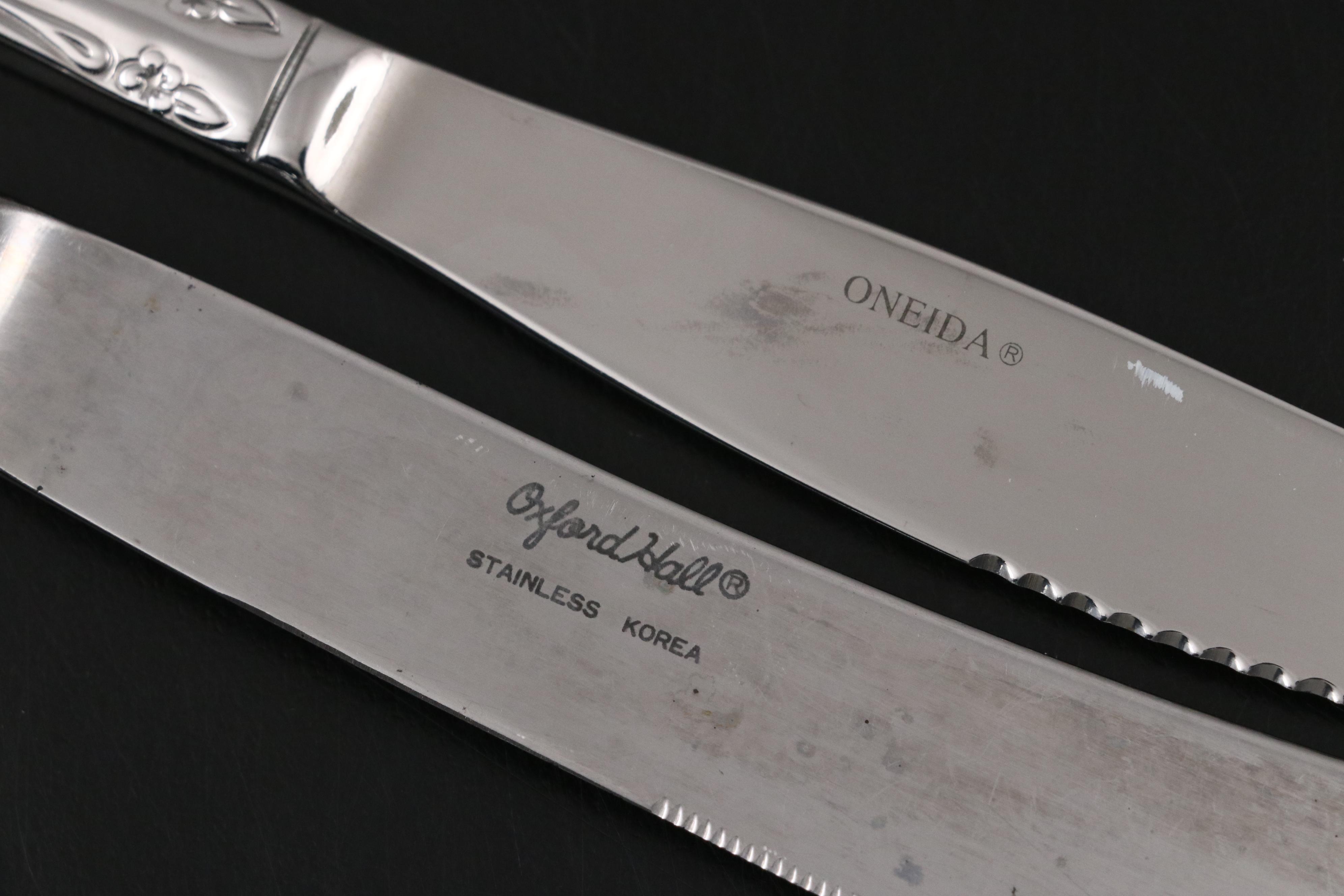 Oneida and Other Stainless Steel and Silver Plate Flatware