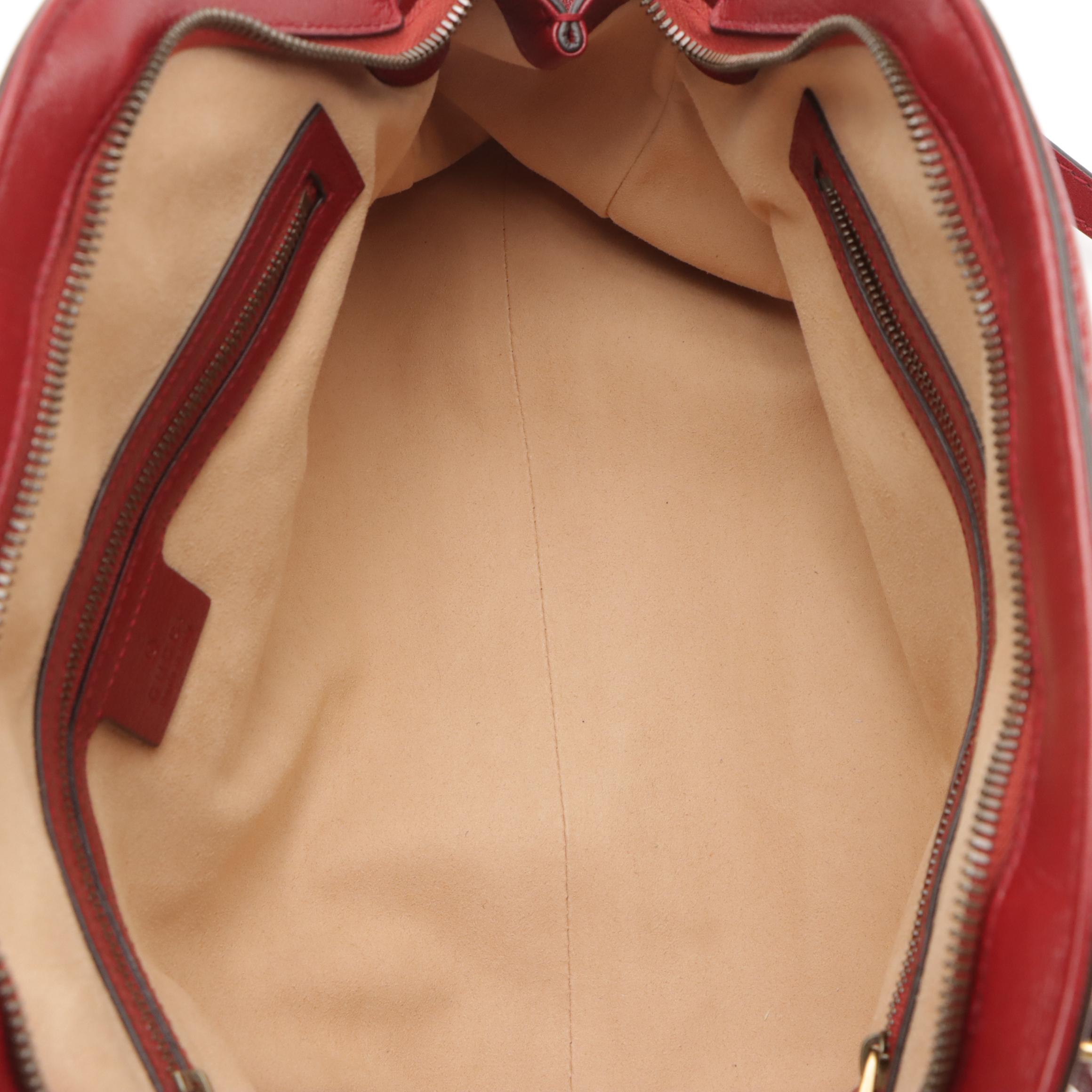 Gucci Re(Belle) Two-Way Bag in Cherry Red Lux Grained Leather