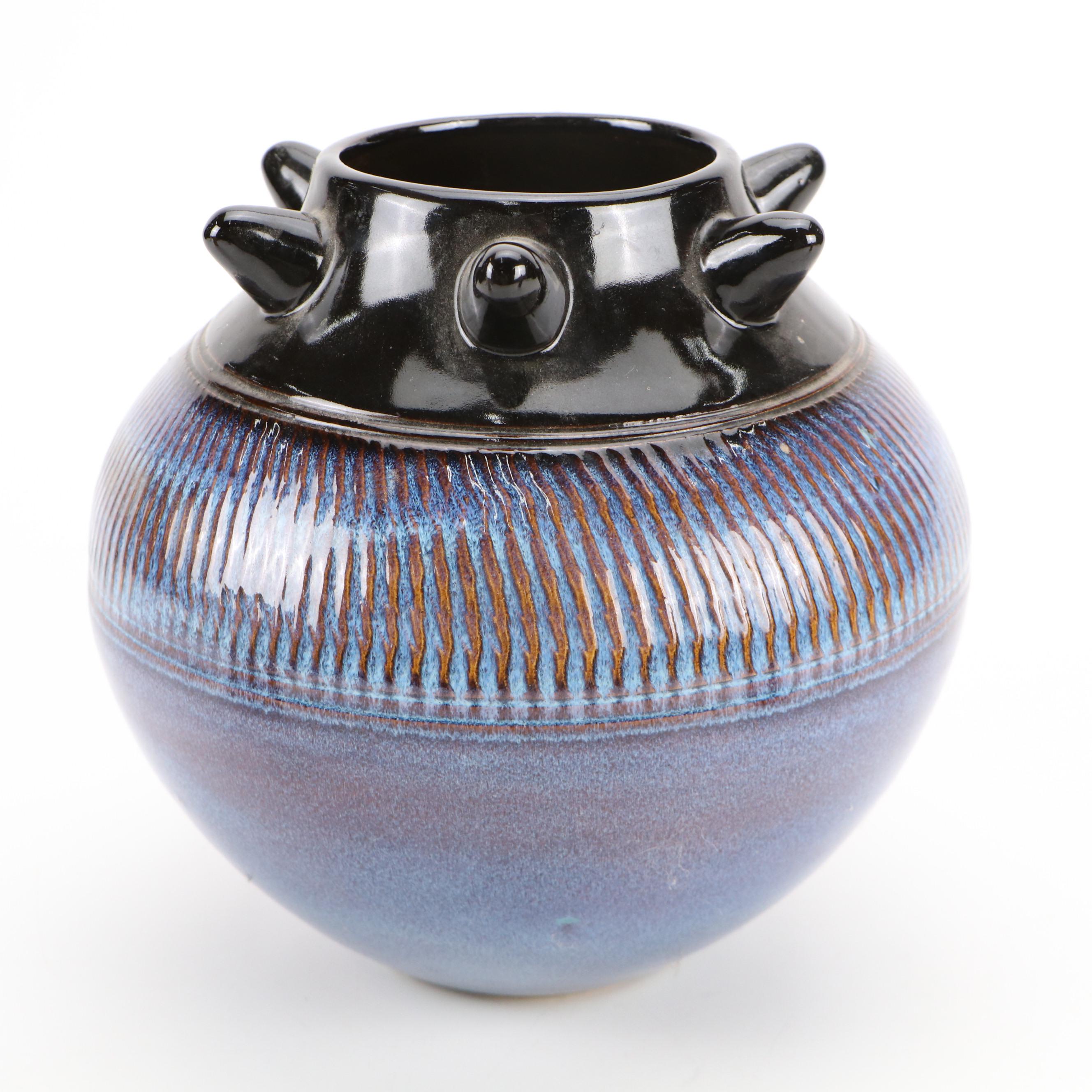 Parsley Pottery Drip Glaze Oil Dispenser Bottle and Other Ceramic Vases