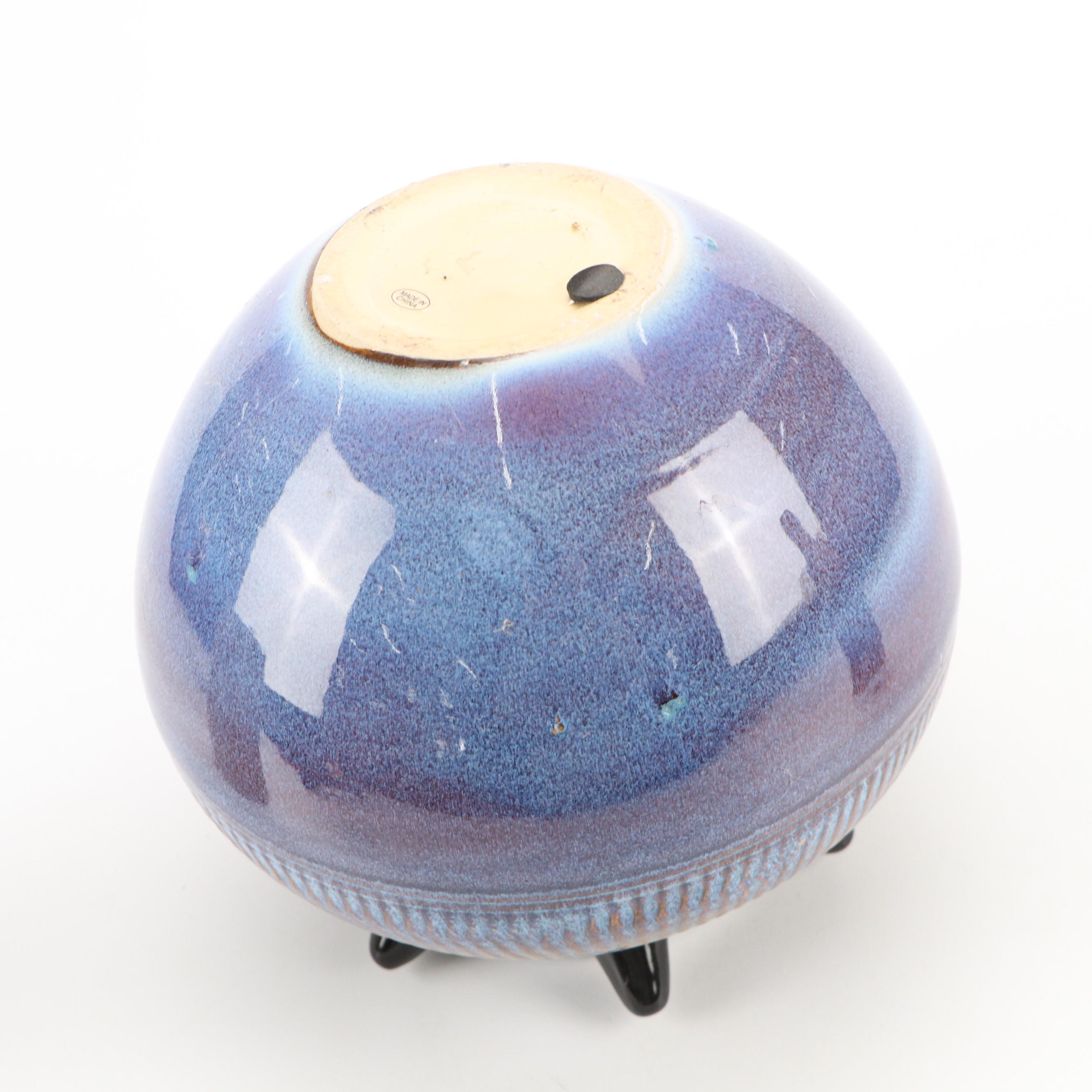 Parsley Pottery Drip Glaze Oil Dispenser Bottle and Other Ceramic Vases