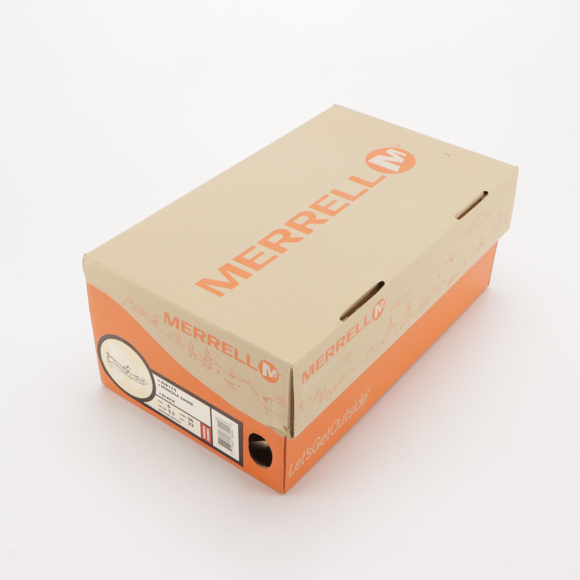 Merrell Black "Mimosa Emme" Walking Shoes in Box