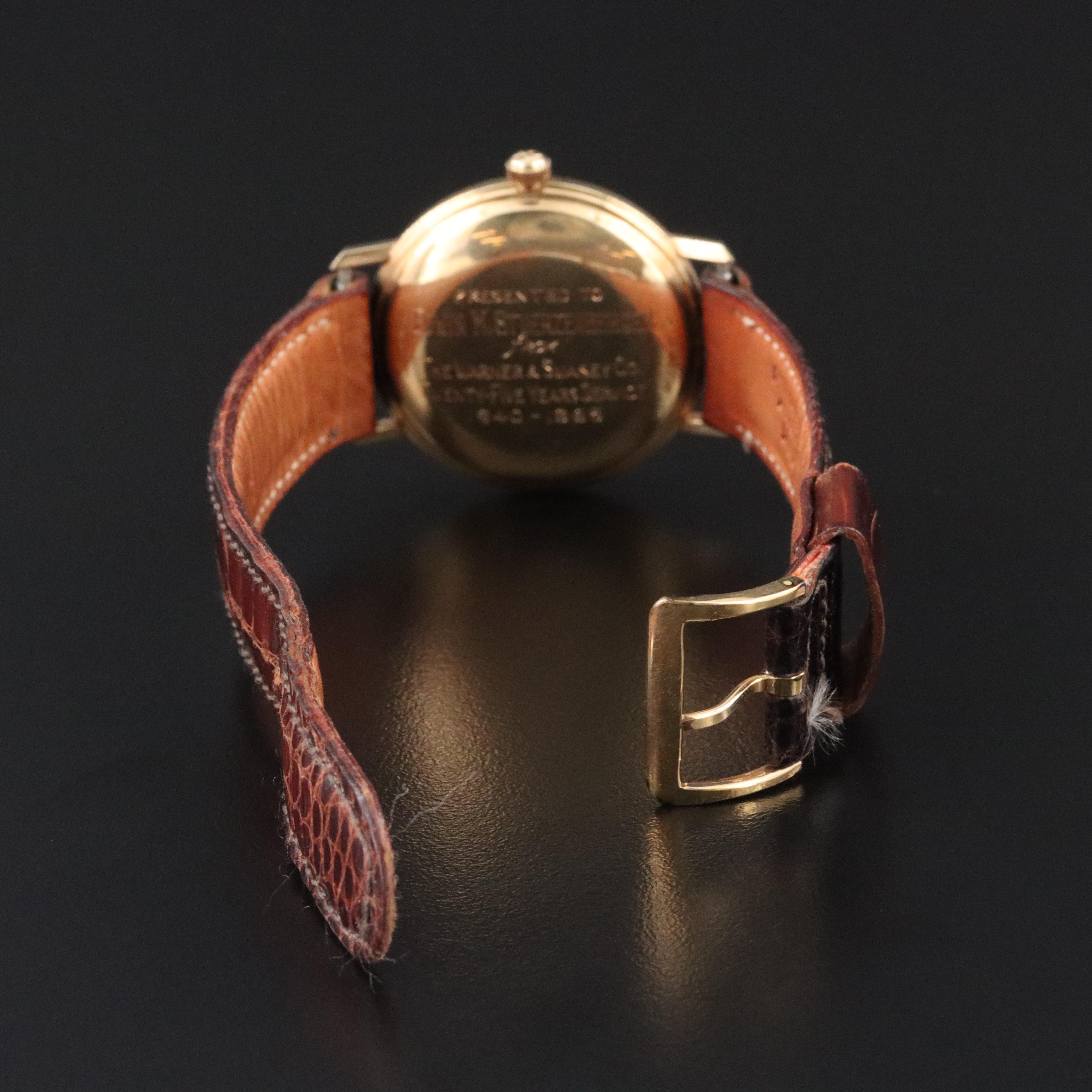 Hamilton 14K Gold 25 Year Service Award Watch