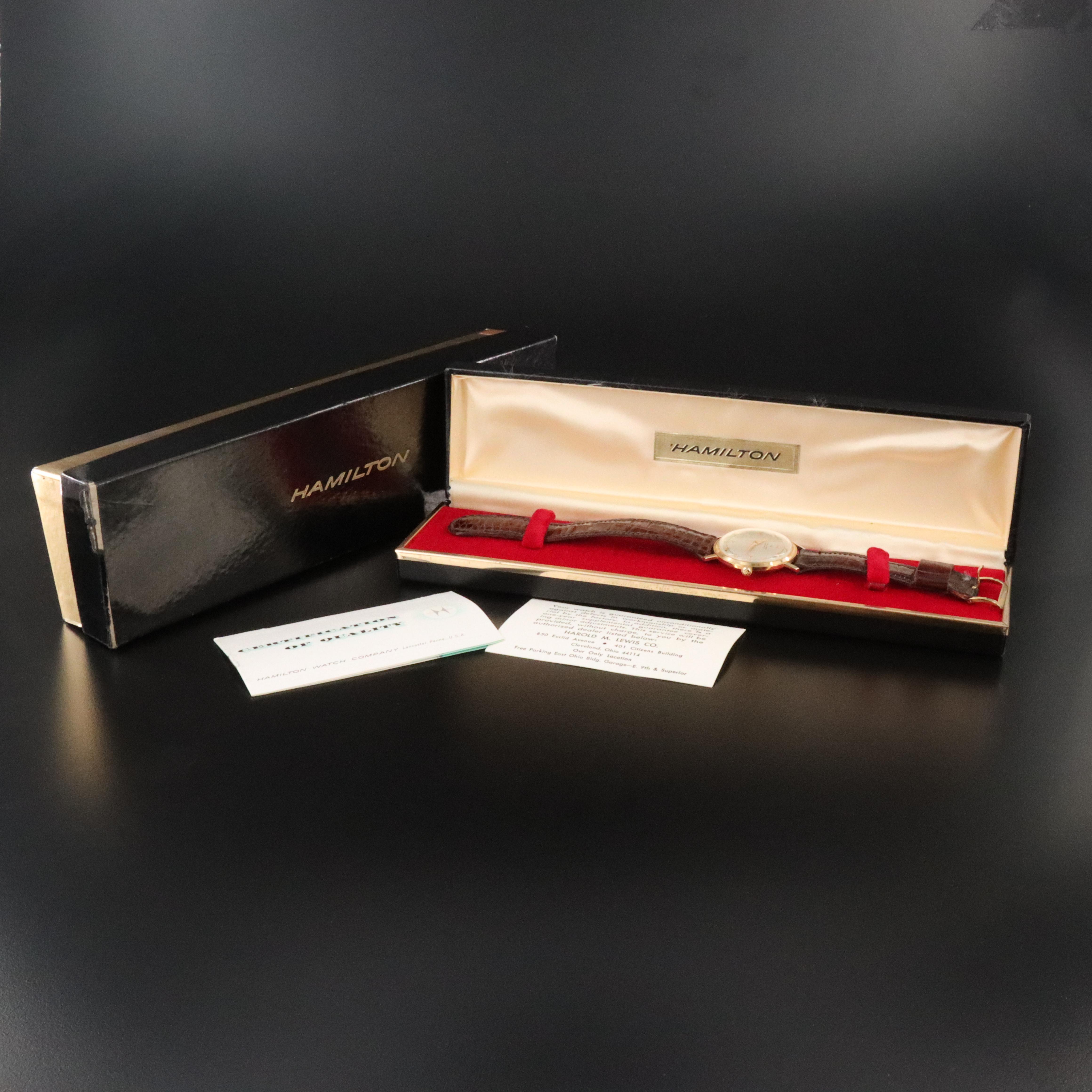 Hamilton 14K Gold 25 Year Service Award Watch