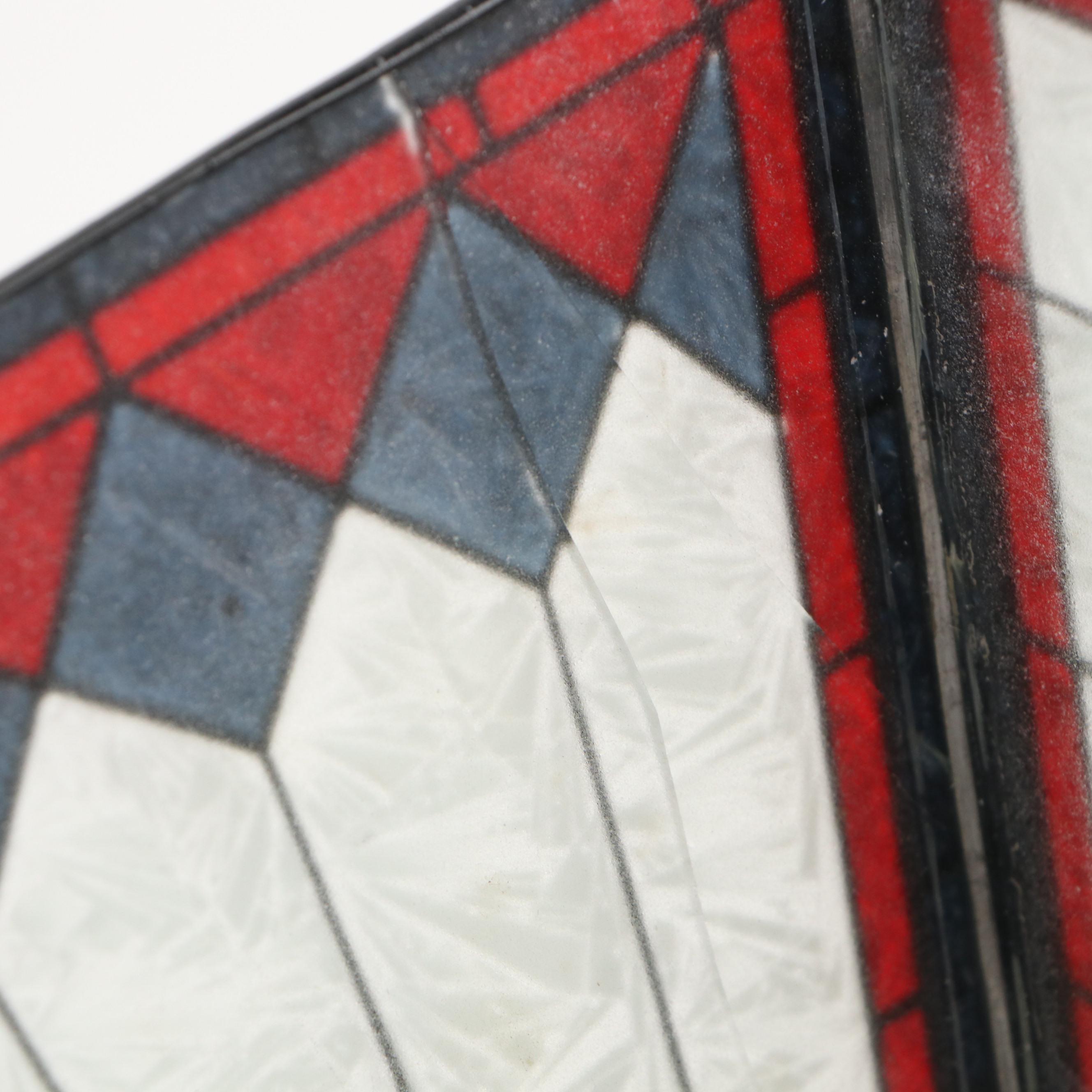 New England Patriots Wood Wall Clock With Novelty Slag Glass and Composite Lamp