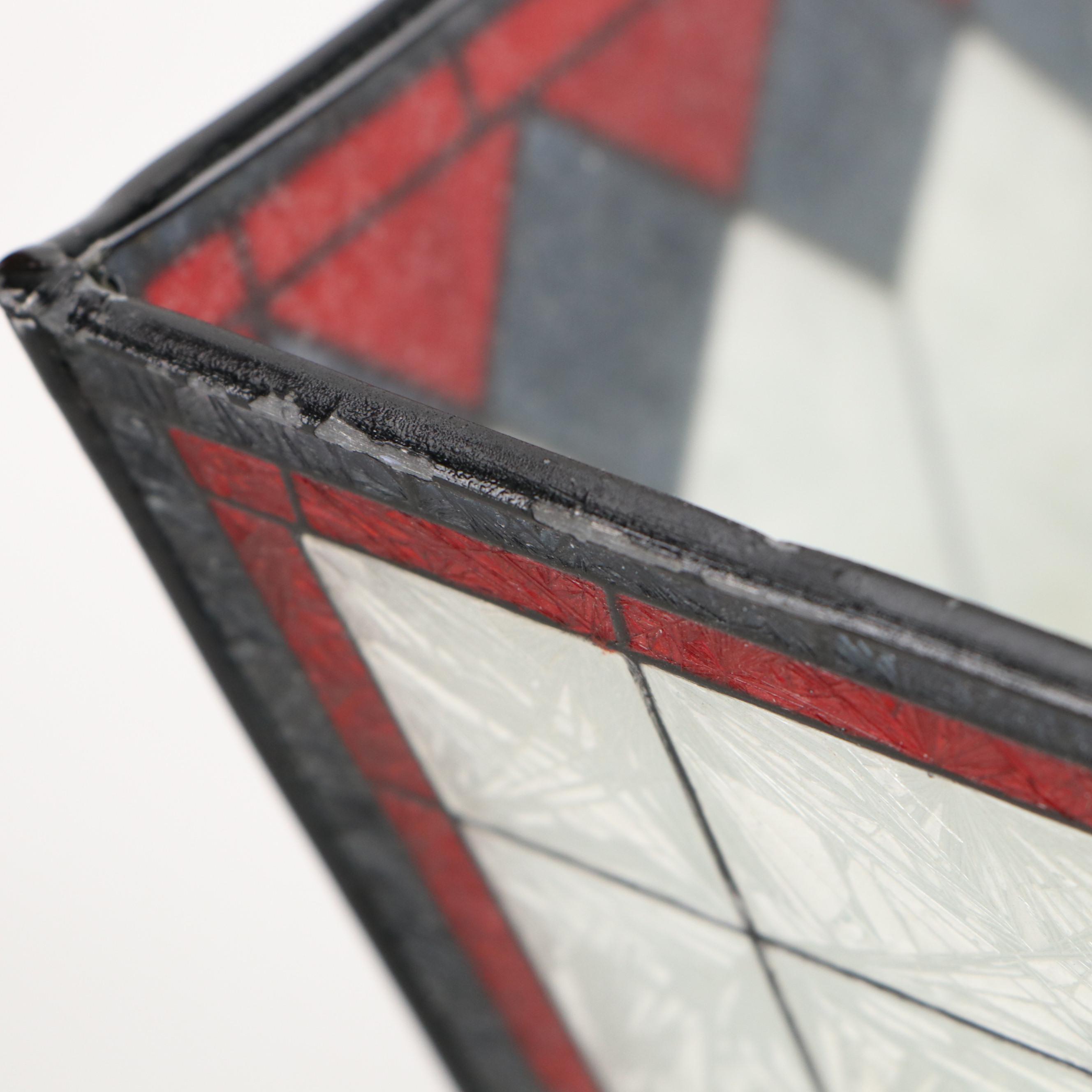 New England Patriots Wood Wall Clock With Novelty Slag Glass and Composite Lamp