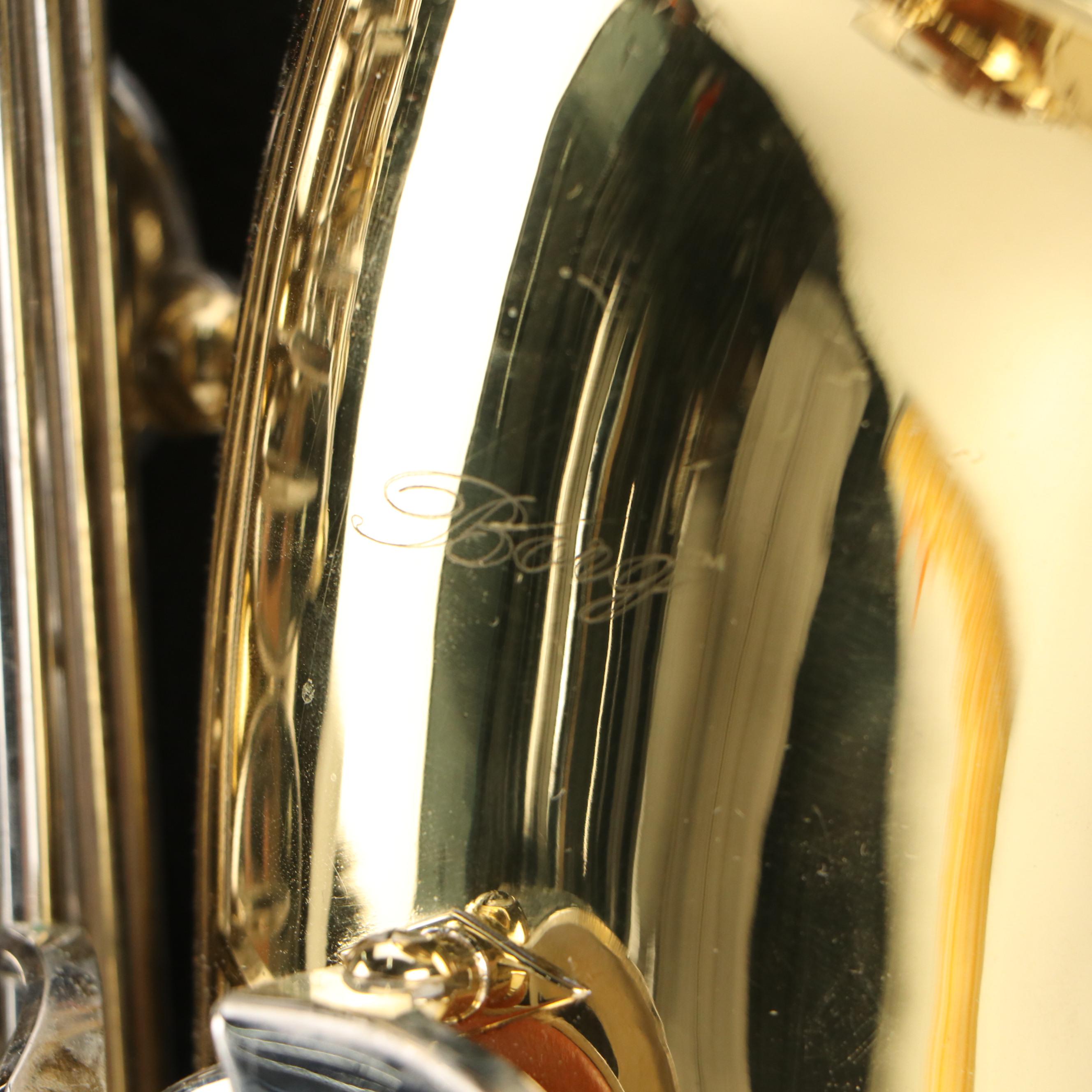 Borg Lacquered Brass and Nickle Alto Saxophone with Padded Vinyl Travel Case