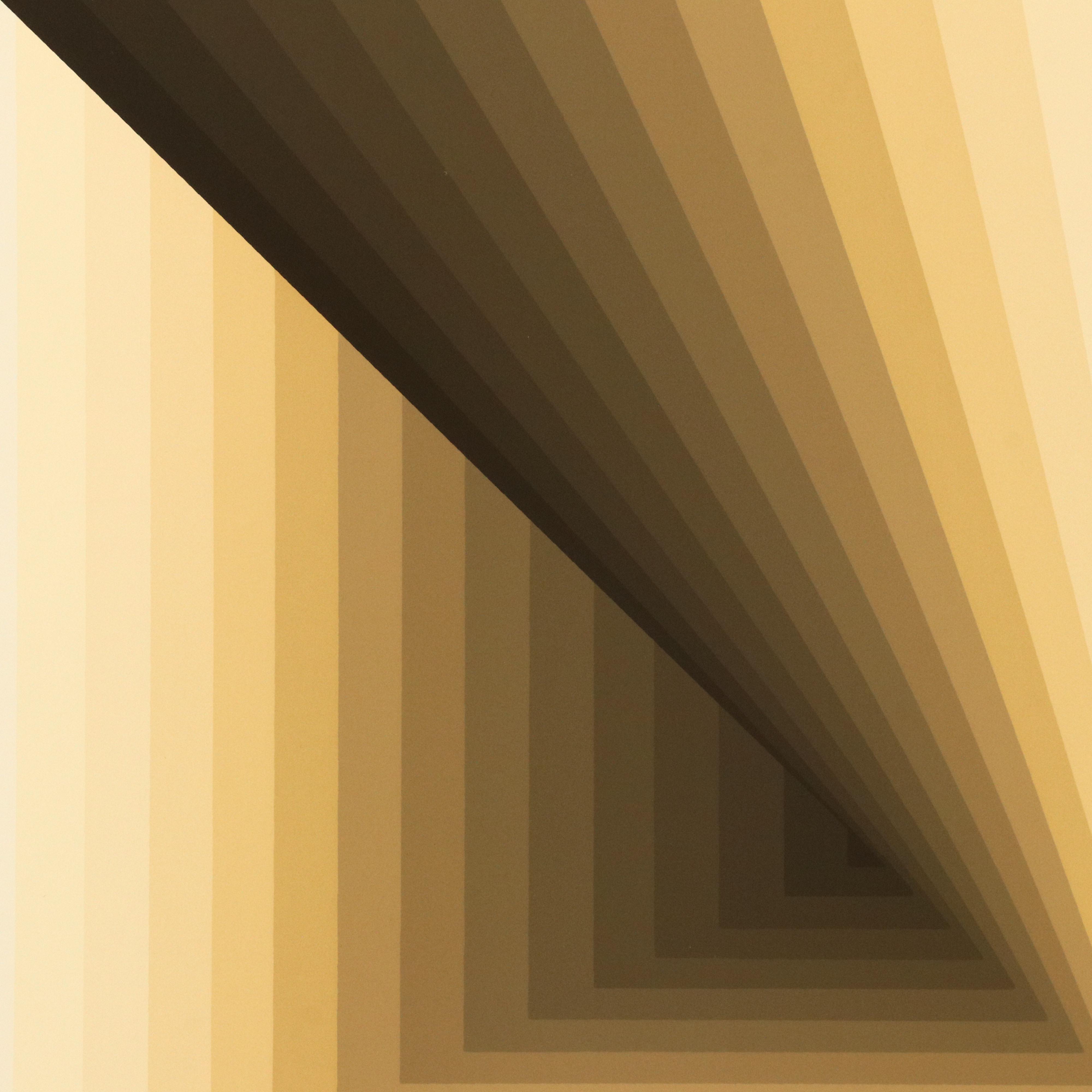 Jürgen Peters Op Art Serigraph Exhibition Poster Featuring "Topez," 1979