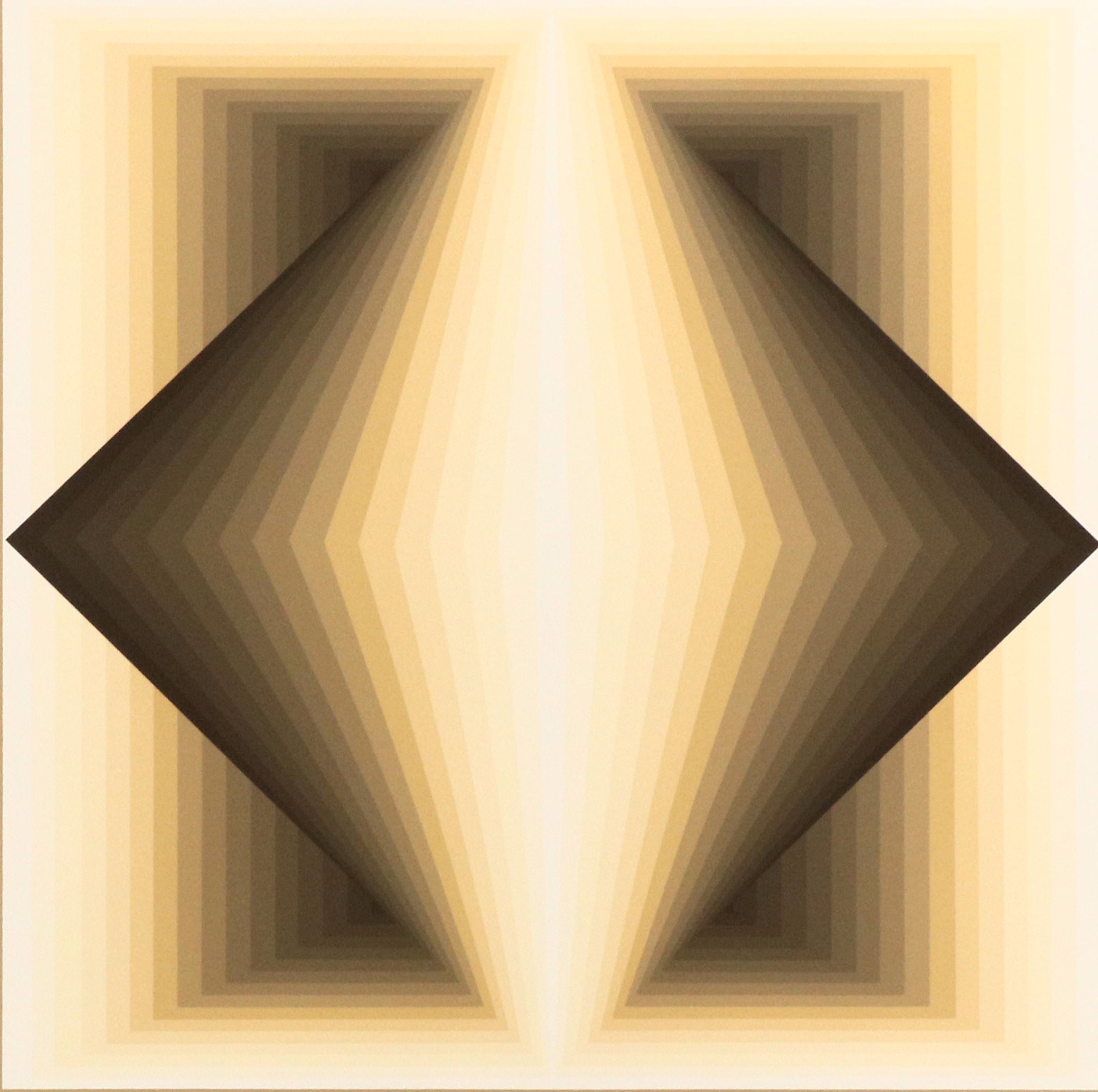 Jürgen Peters Op Art Serigraph Exhibition Poster Featuring "Topez," 1979