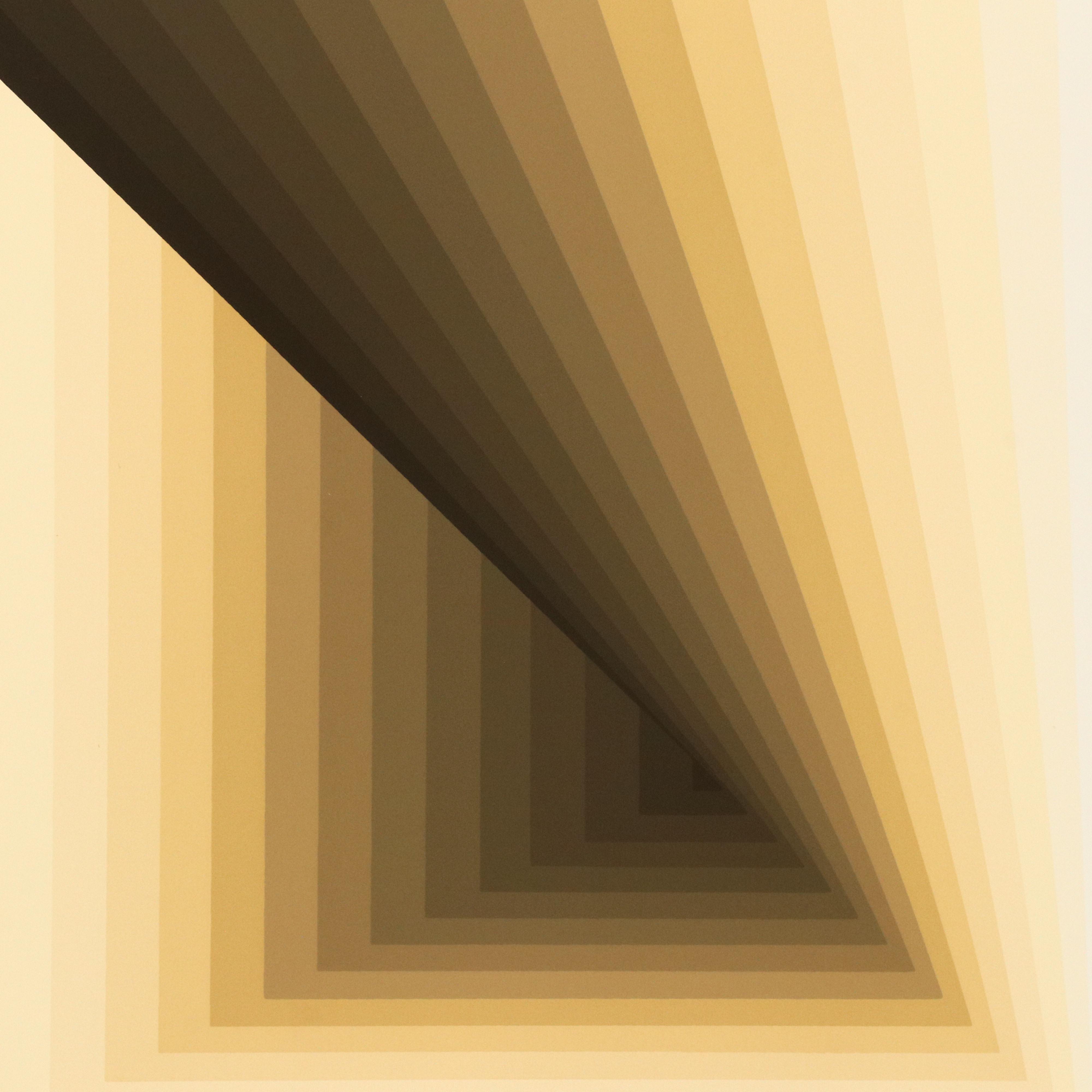 Jürgen Peters Op Art Serigraph Exhibition Poster Featuring "Topez," 1979