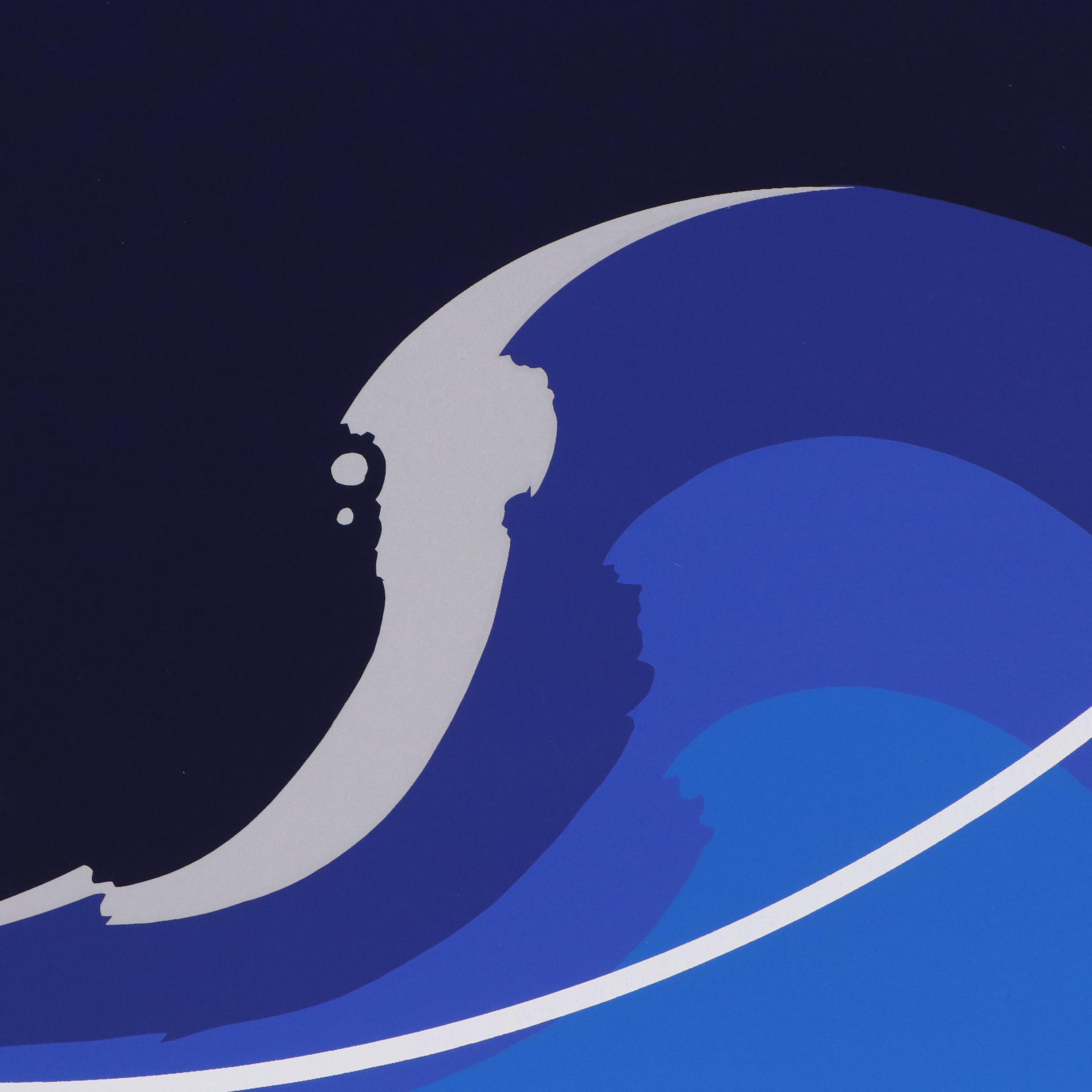 Thomas Whelan Benton Abstract Serigraph "White Cap," 1979