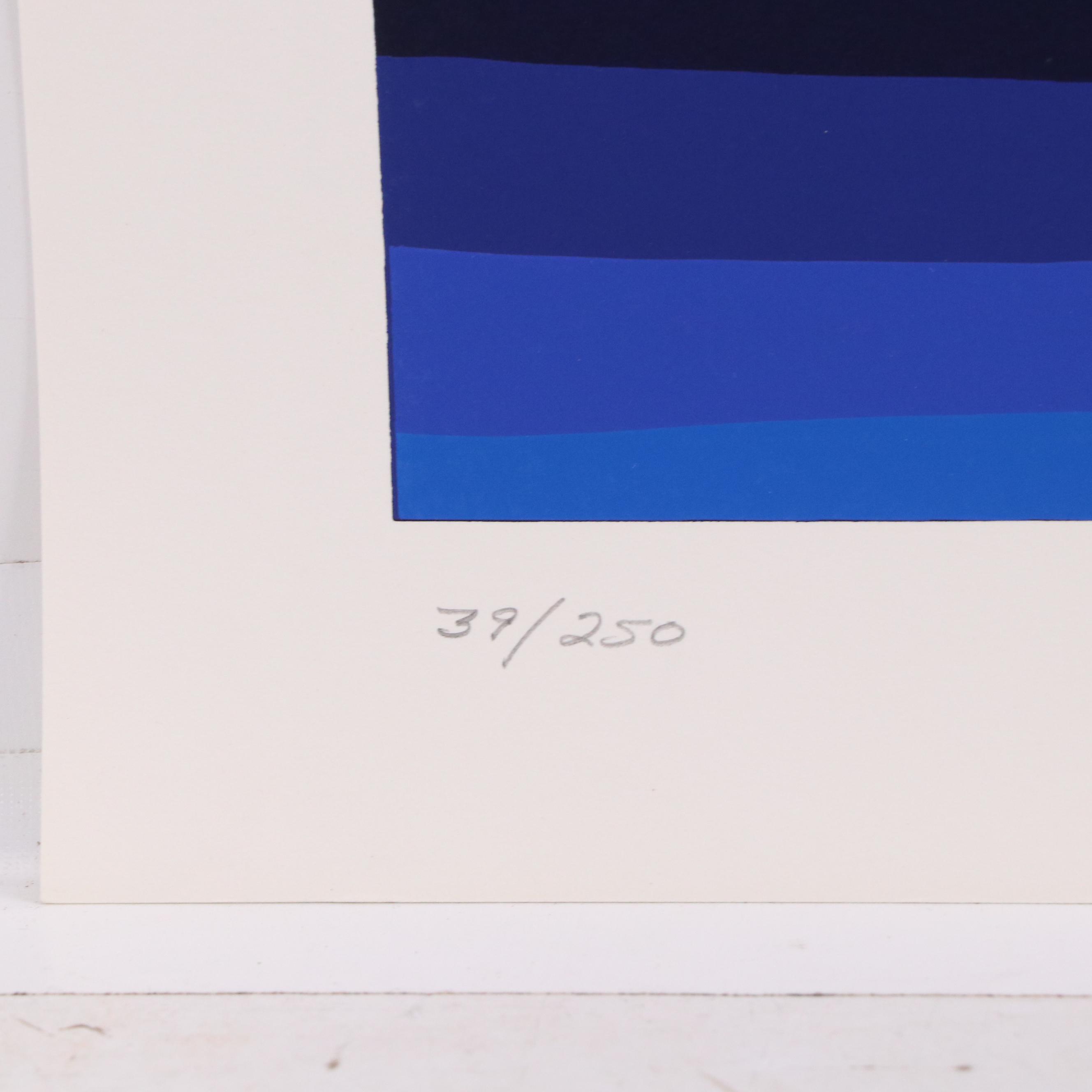 Thomas Whelan Benton Abstract Serigraph "White Cap," 1979