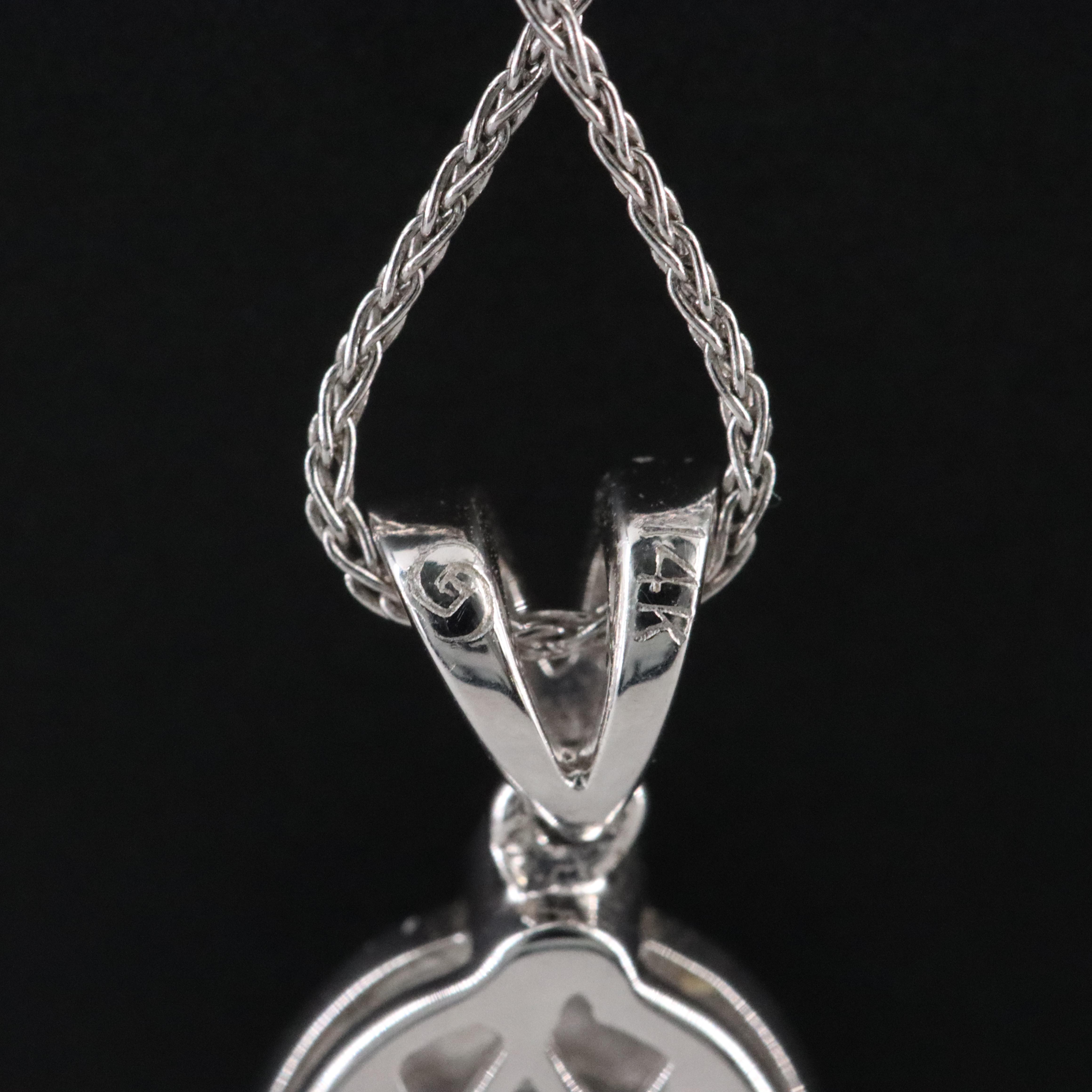 14K Emerald and Diamond Pendant Necklace