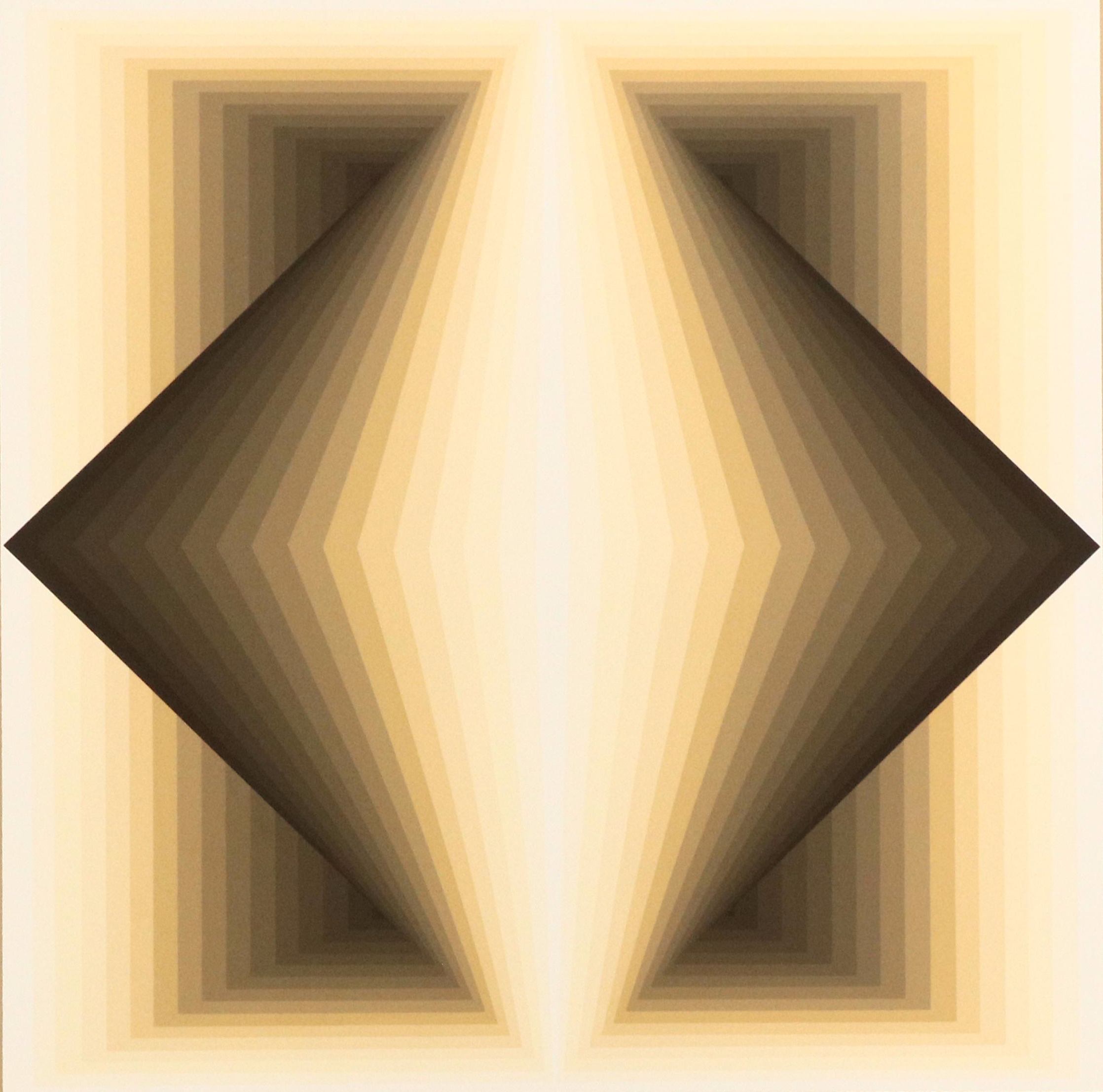 Jürgen Peters Op Art Serigraph Exhibition Poster Featuring "Topez," 1979