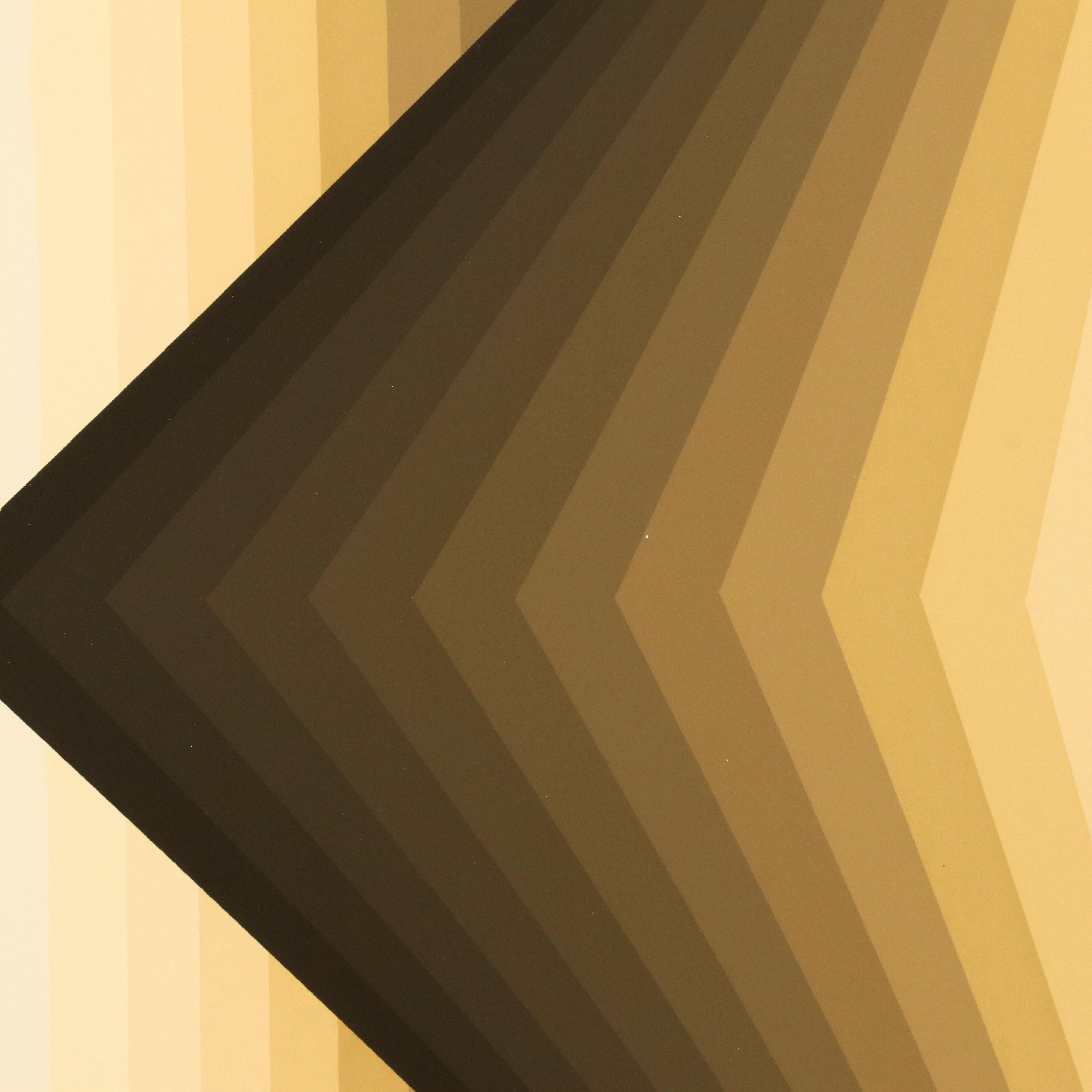 Jürgen Peters Op Art Serigraph Exhibition Poster Featuring "Topez," 1979