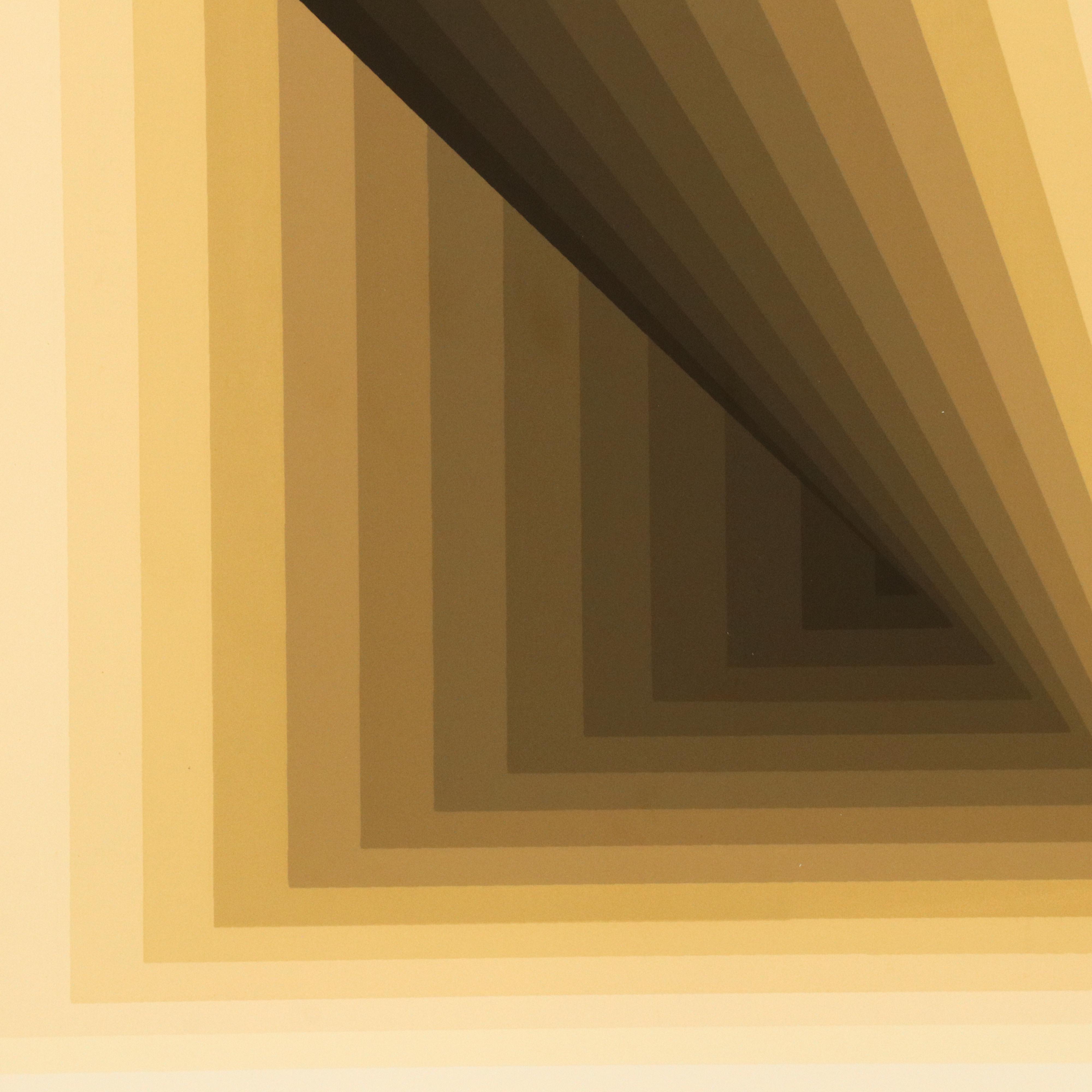 Jürgen Peters Op Art Serigraph Exhibition Poster Featuring "Topez," 1979