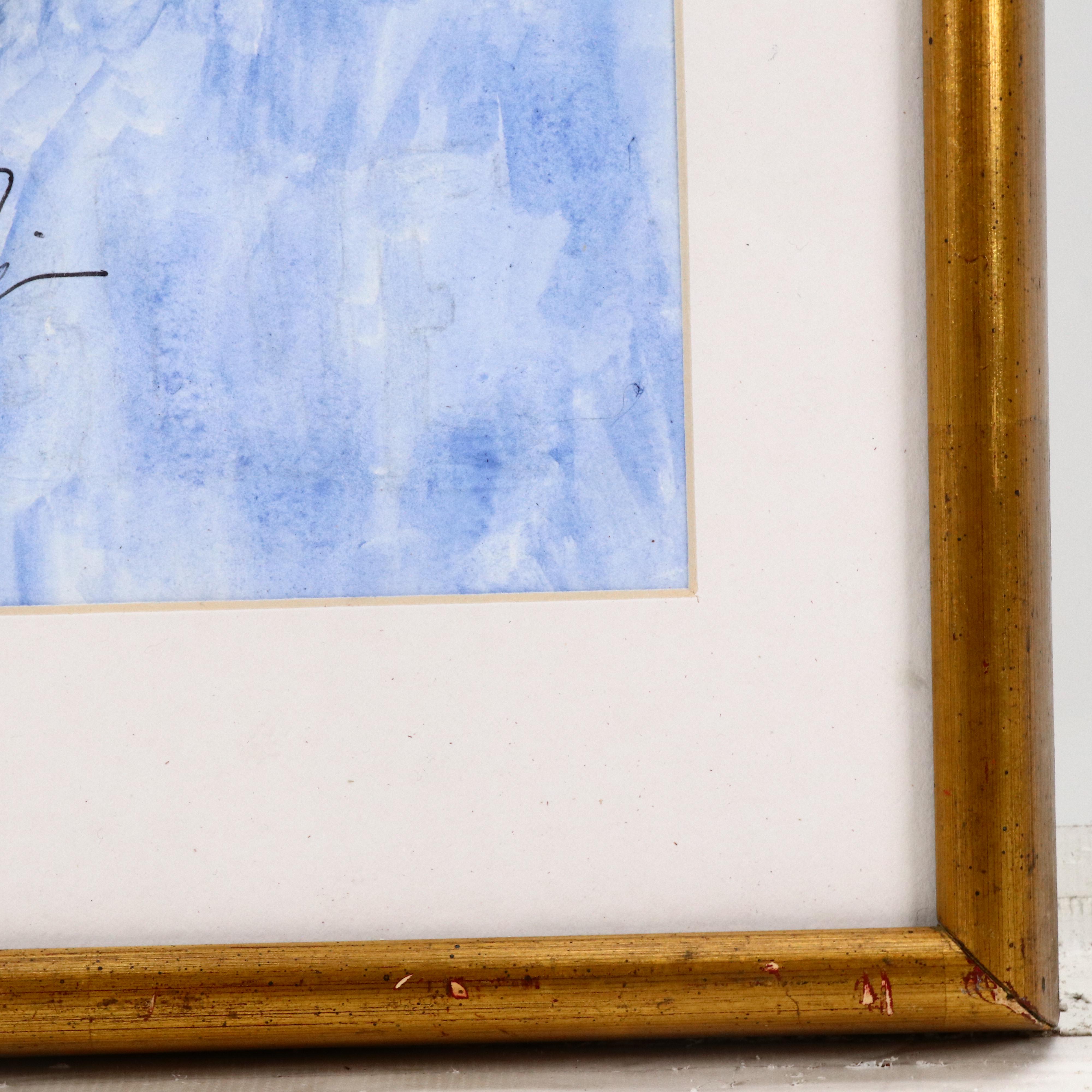 Mixed Media Drawing of Monkey, 21st Century