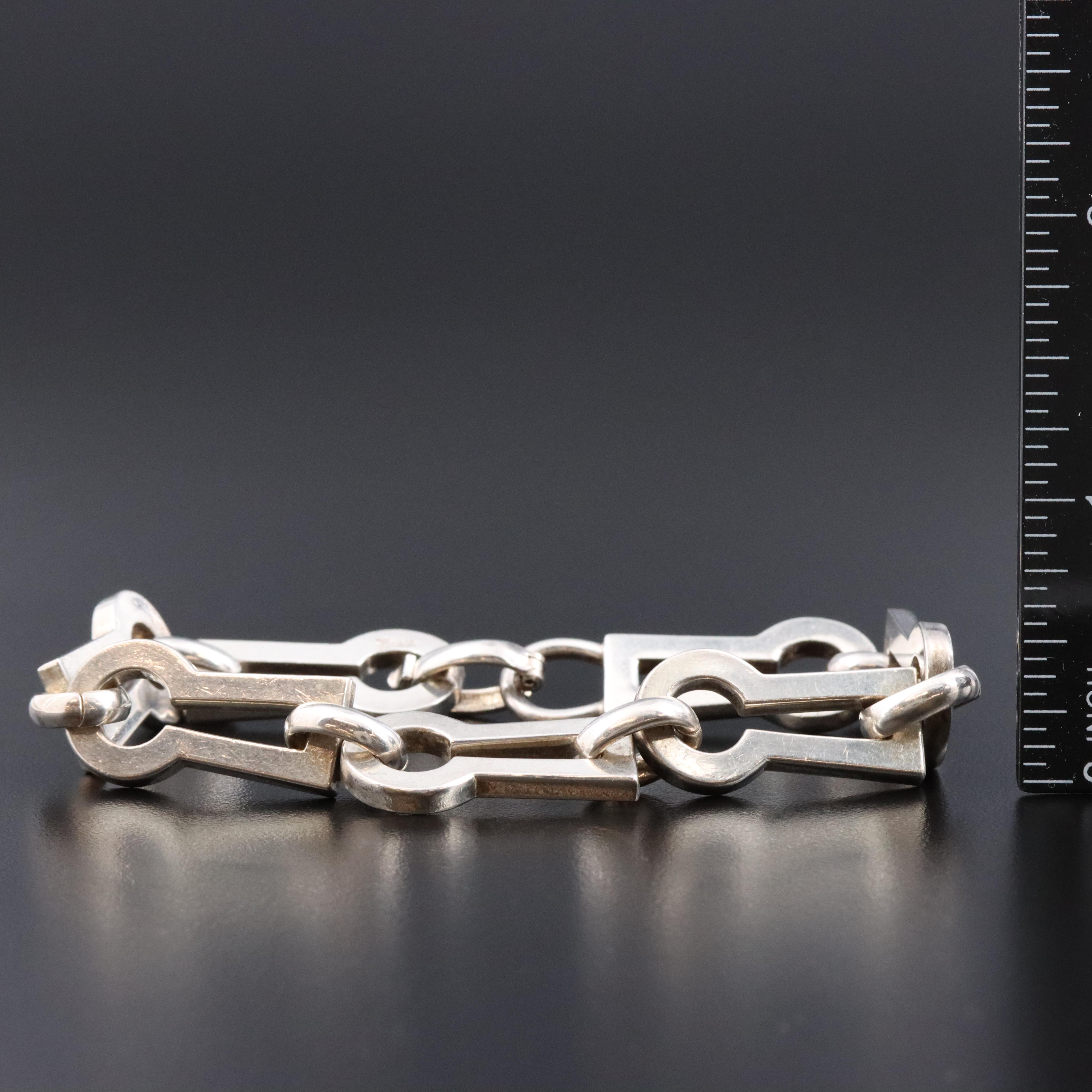 Henkel Grosse Sterling Keyhole Bracelet