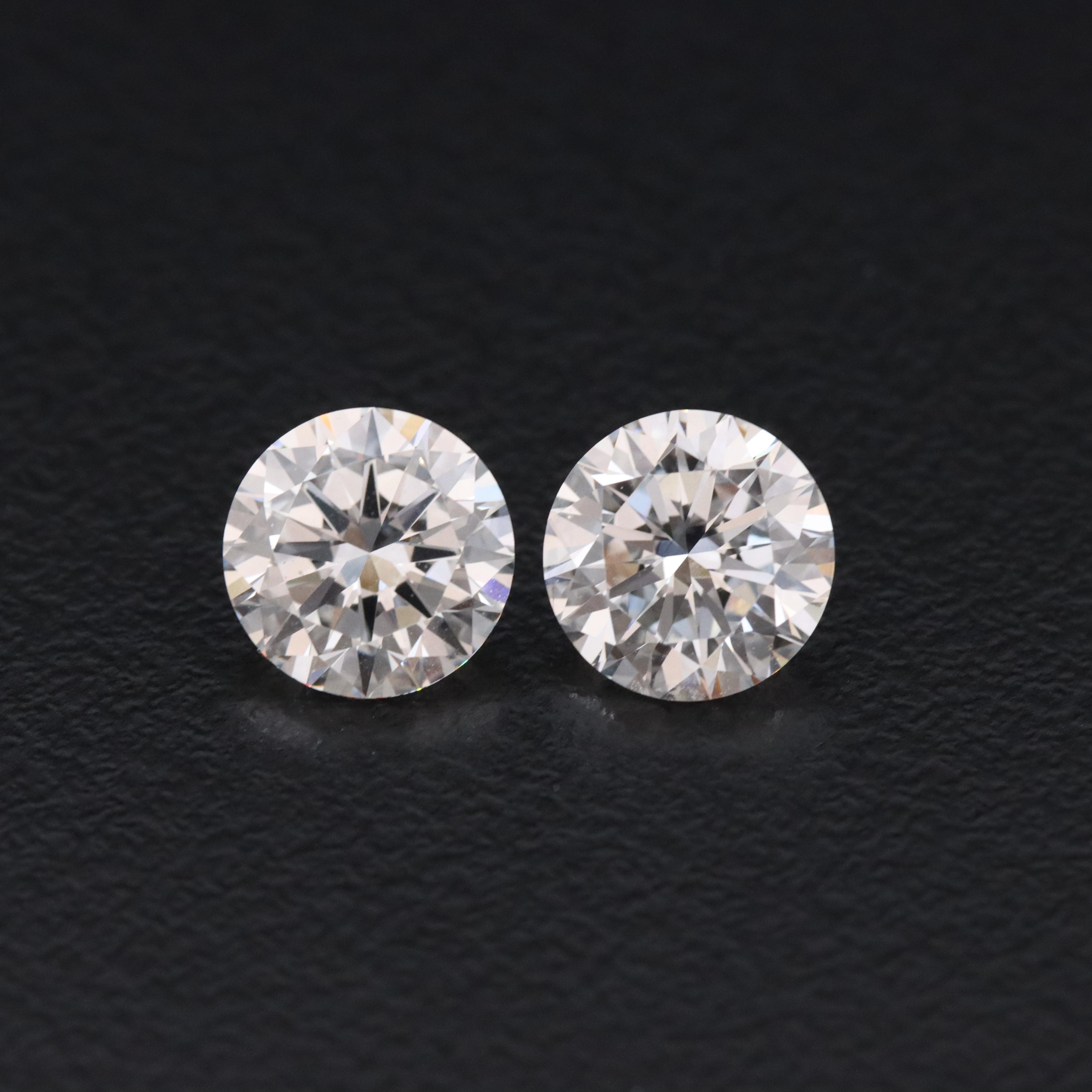 Loose 2.13 CTW Lab Grown Diamond Matched Pair